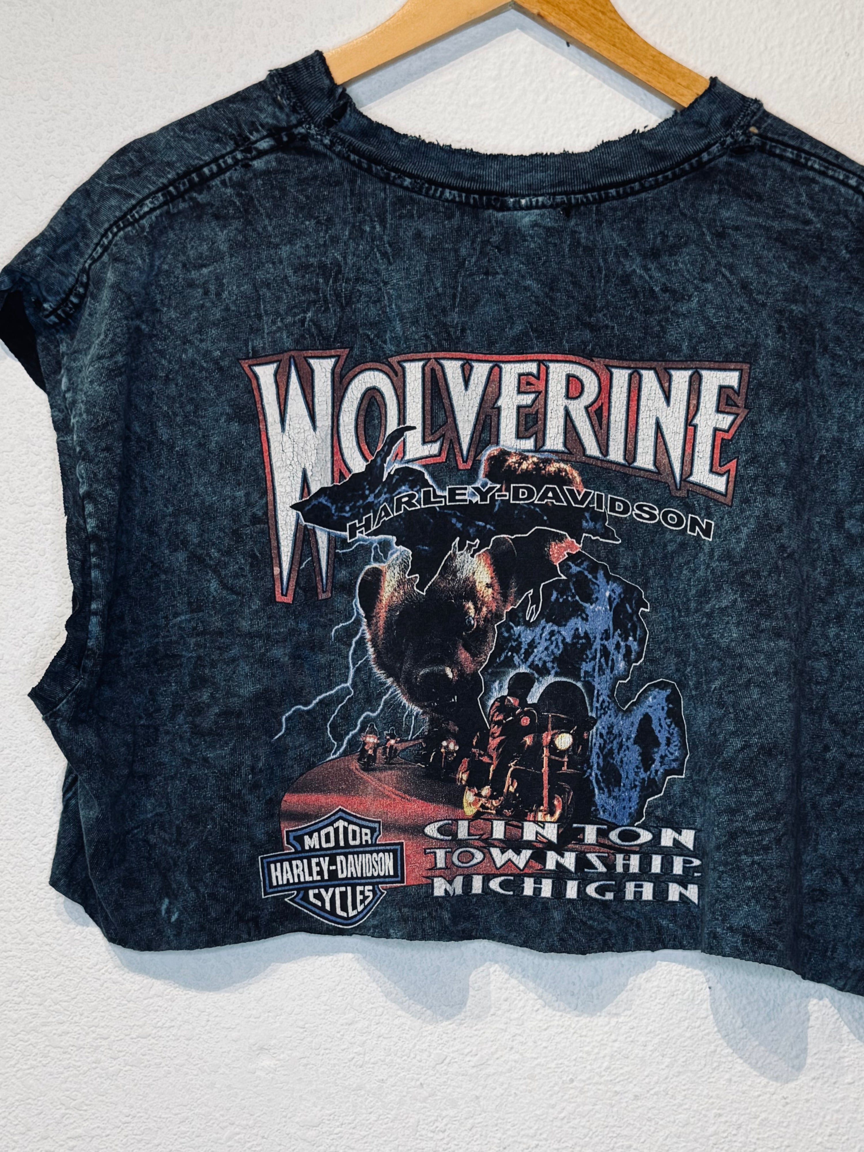 Wolverine Harley Vintage Crop Tank - Burnout