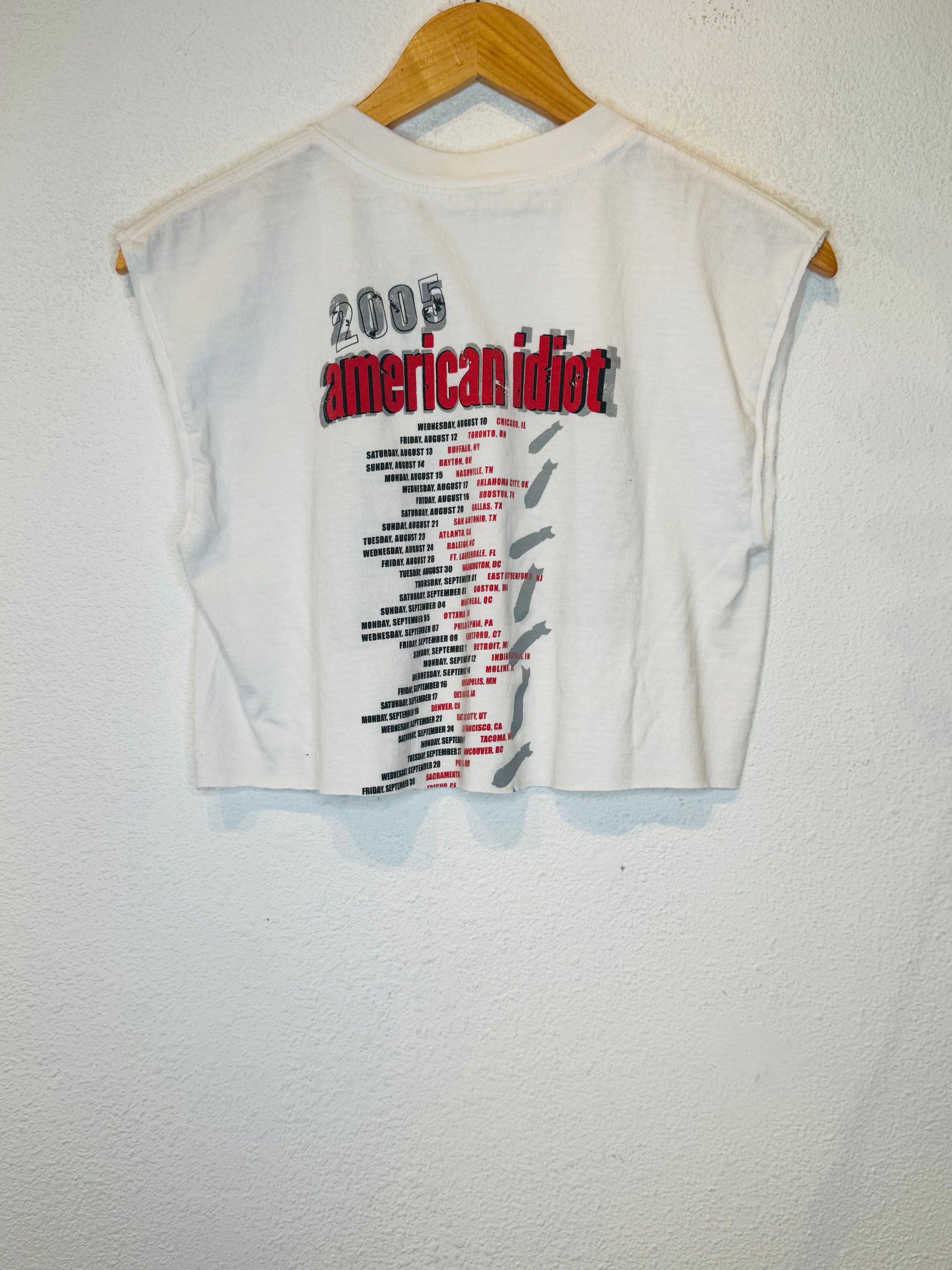 Green Day American Idiot Vintage Crop Tank