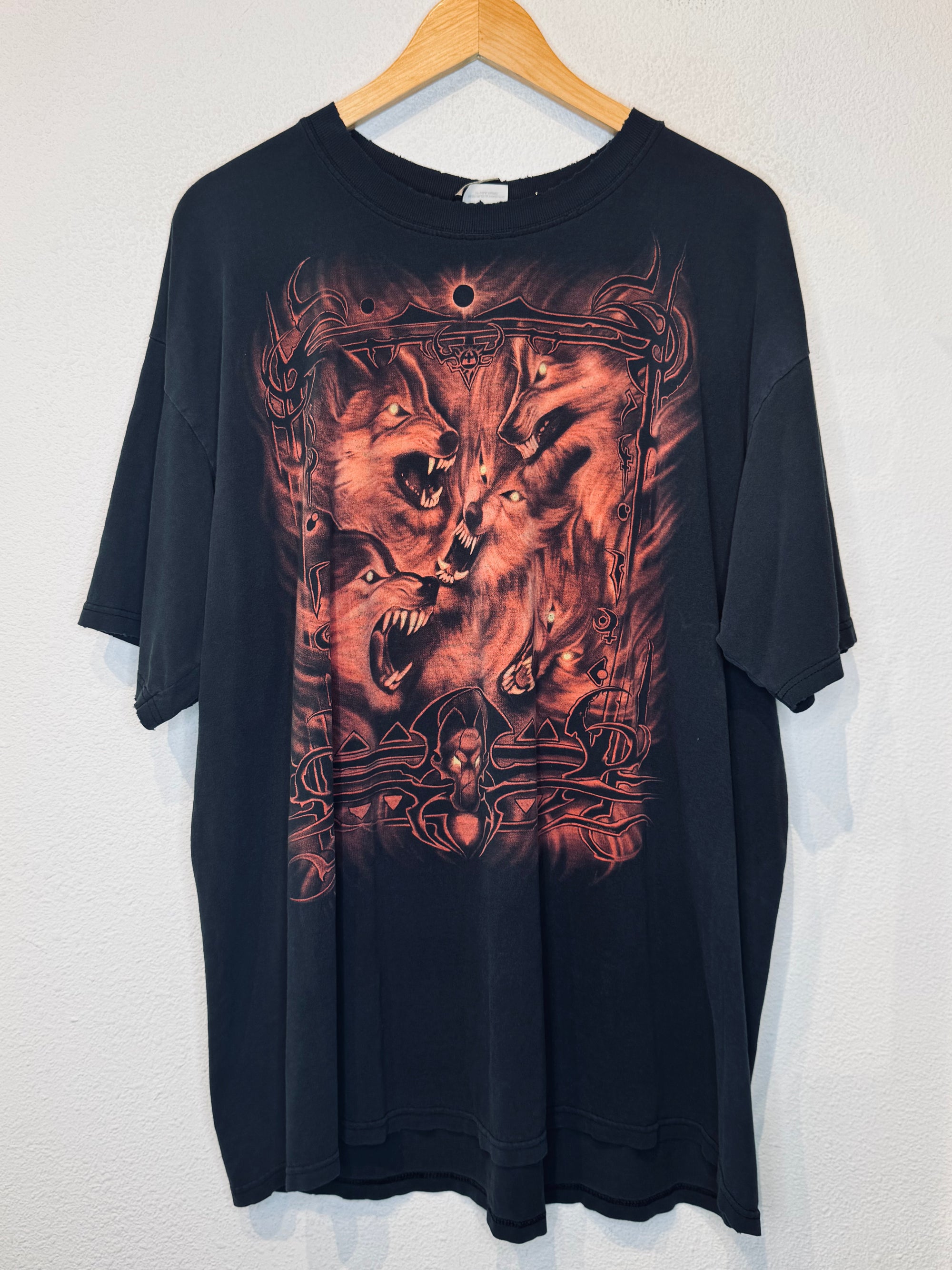 Fire Wolves Liquid Blue Vintage Tee