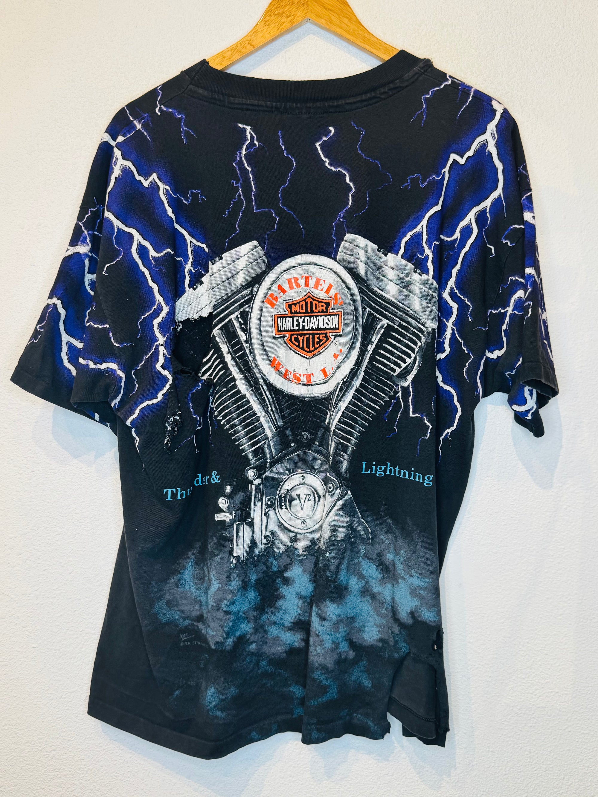 Thunder Lightning Harley Vintage Tee