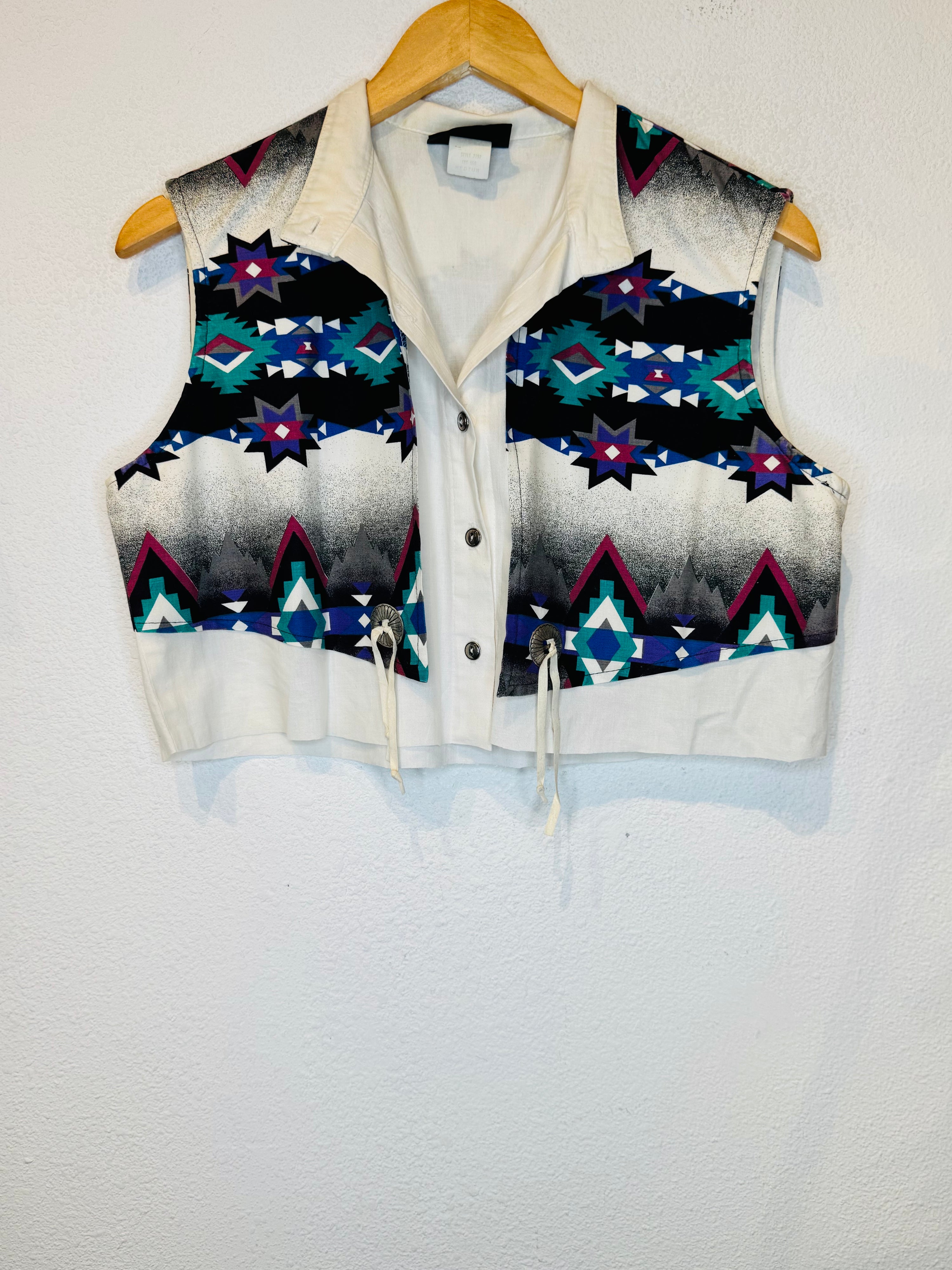 Western Button Up Vintage Crop Tank