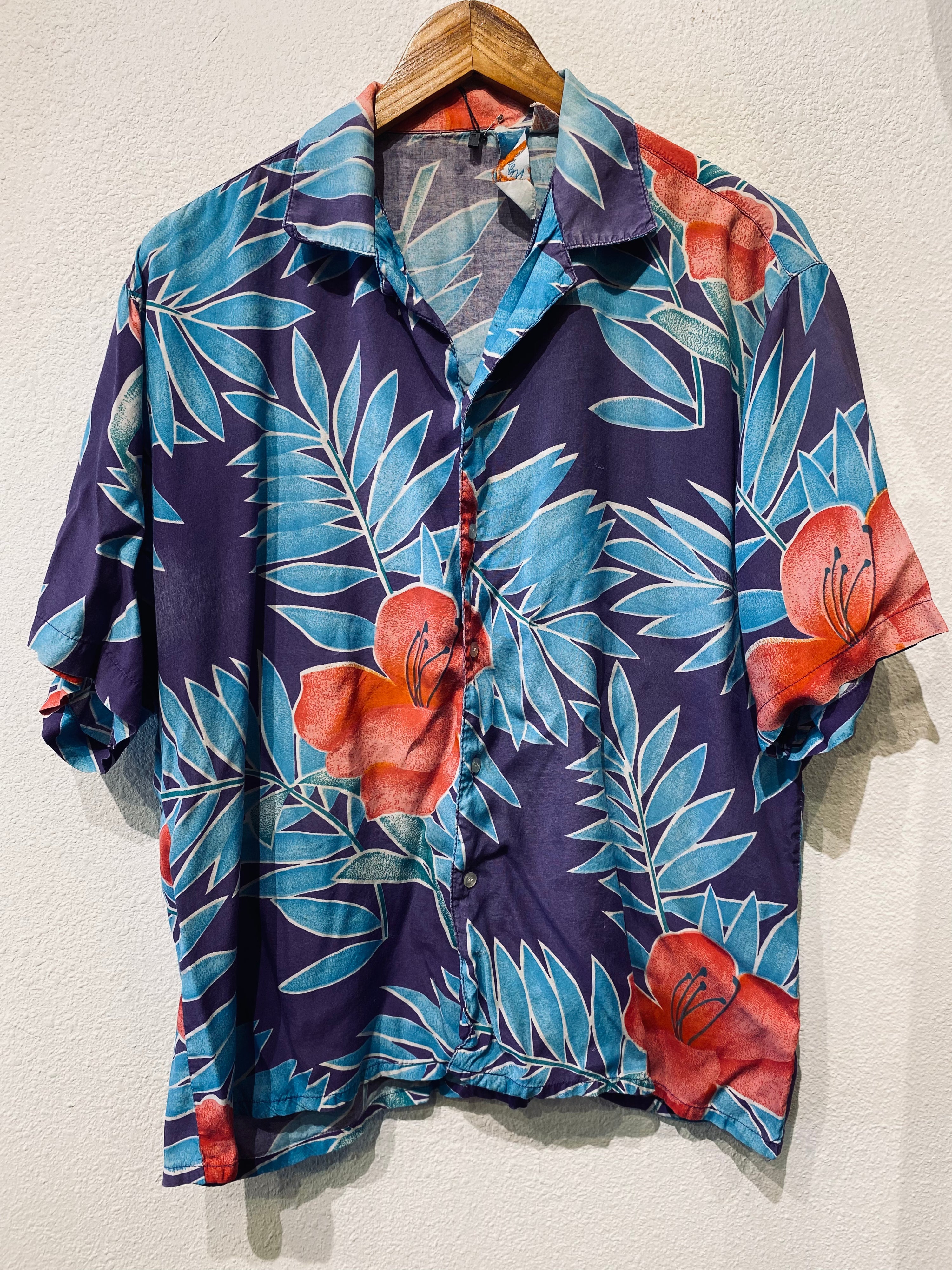 Flower Purple Vintage Button Up