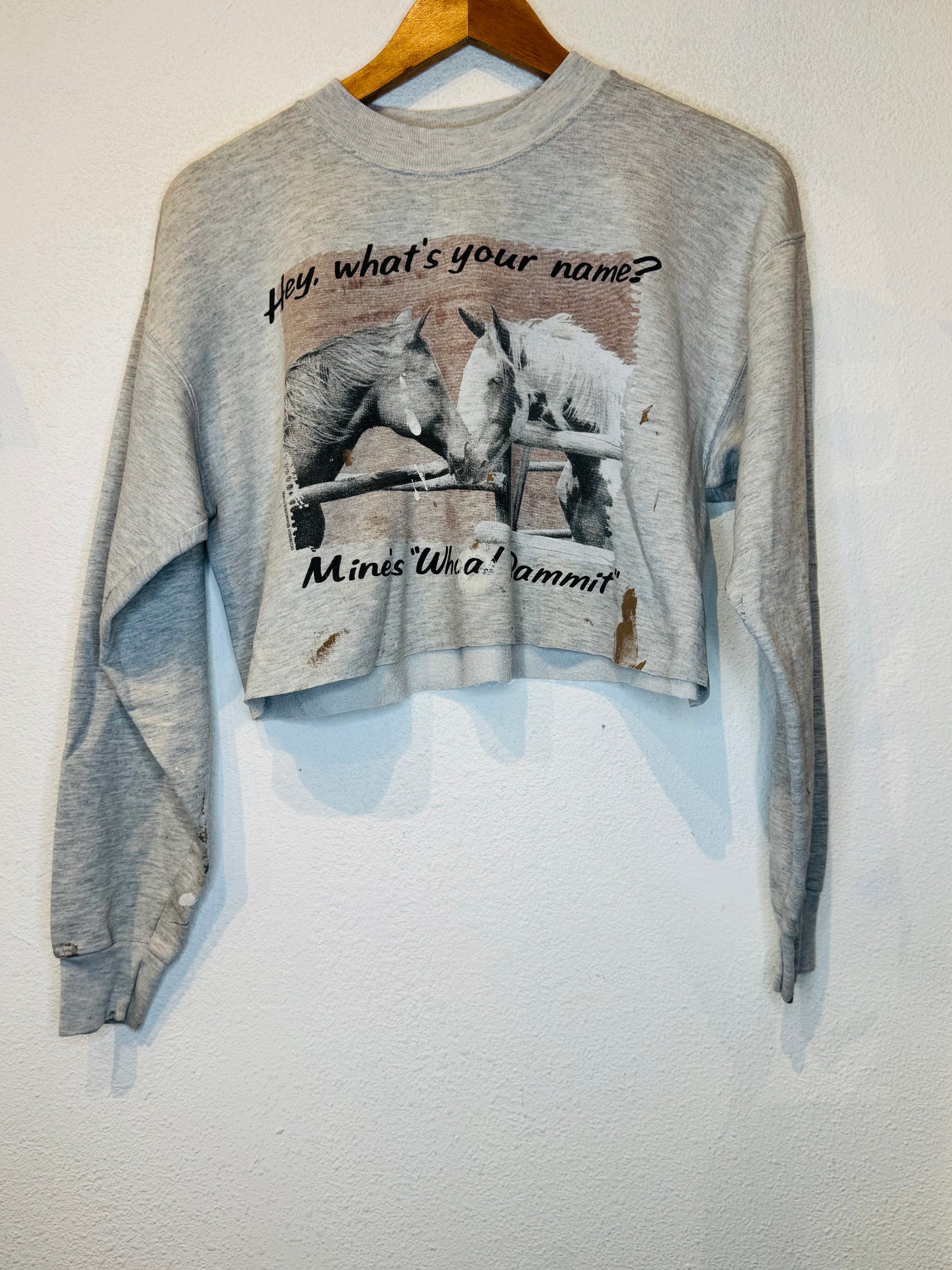 Woah Vintage Crop Crewneck