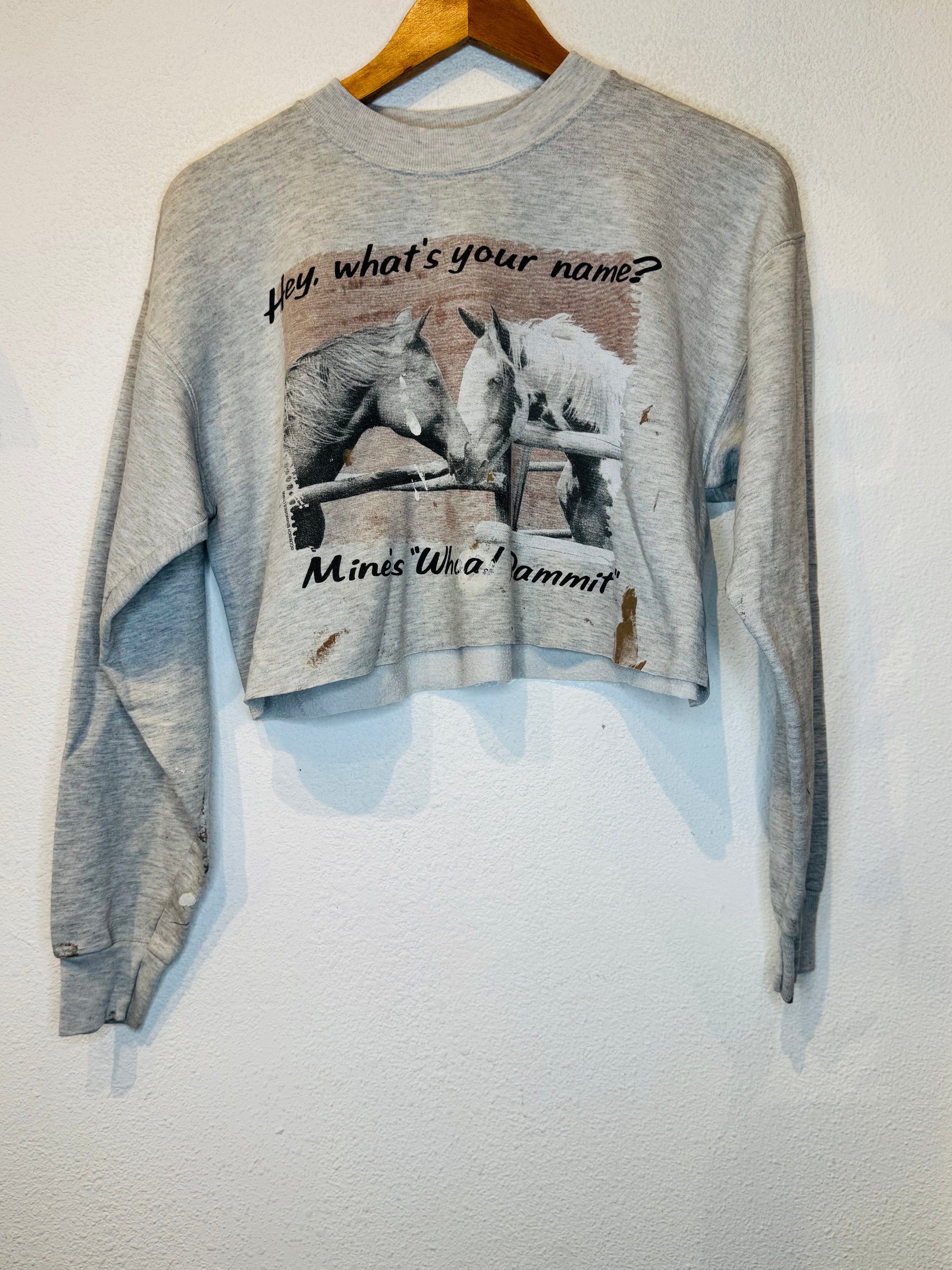 Woah Vintage Crop Crewneck