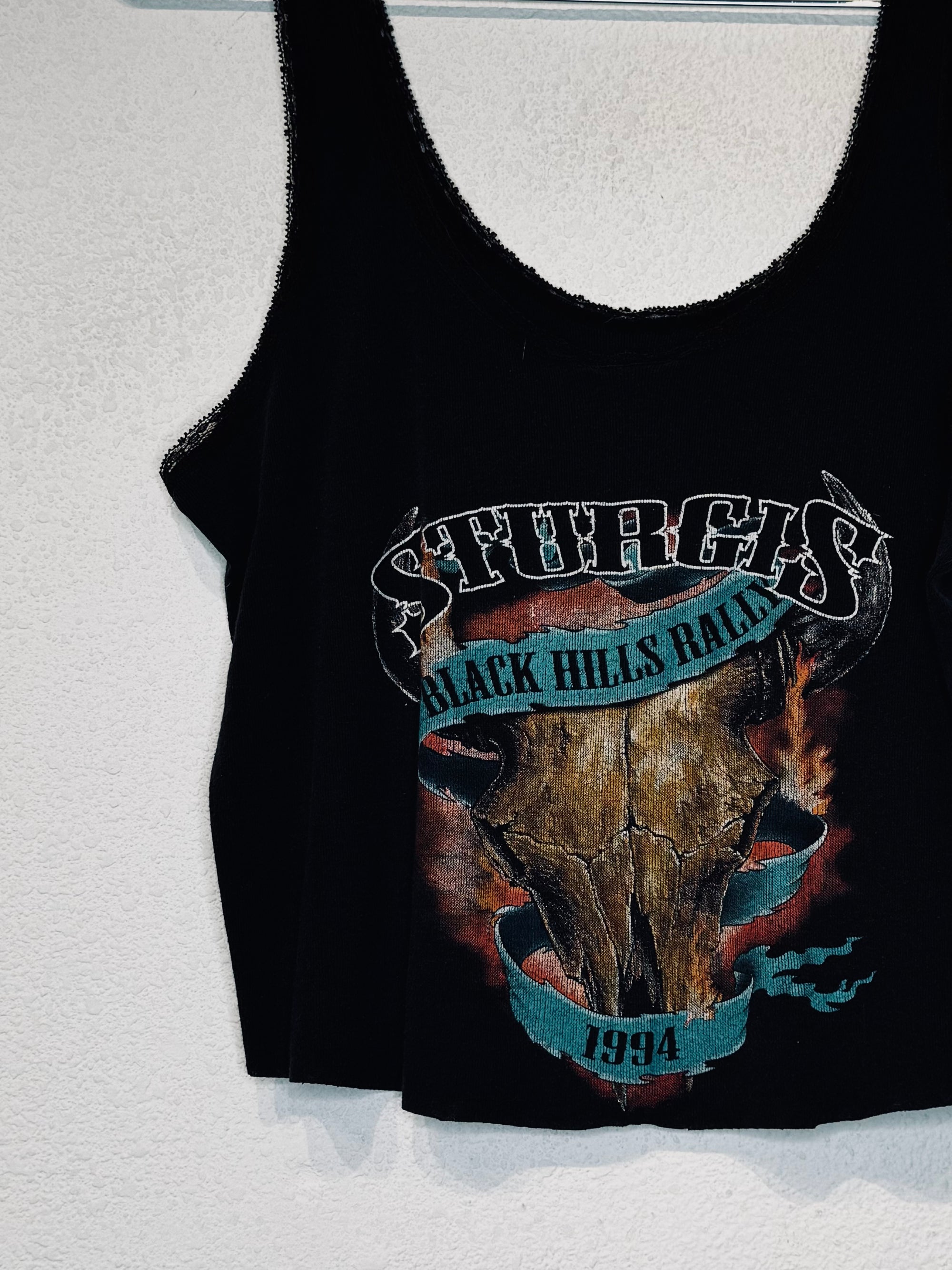 Sturgis '94 Lace Vintage Crop Tank