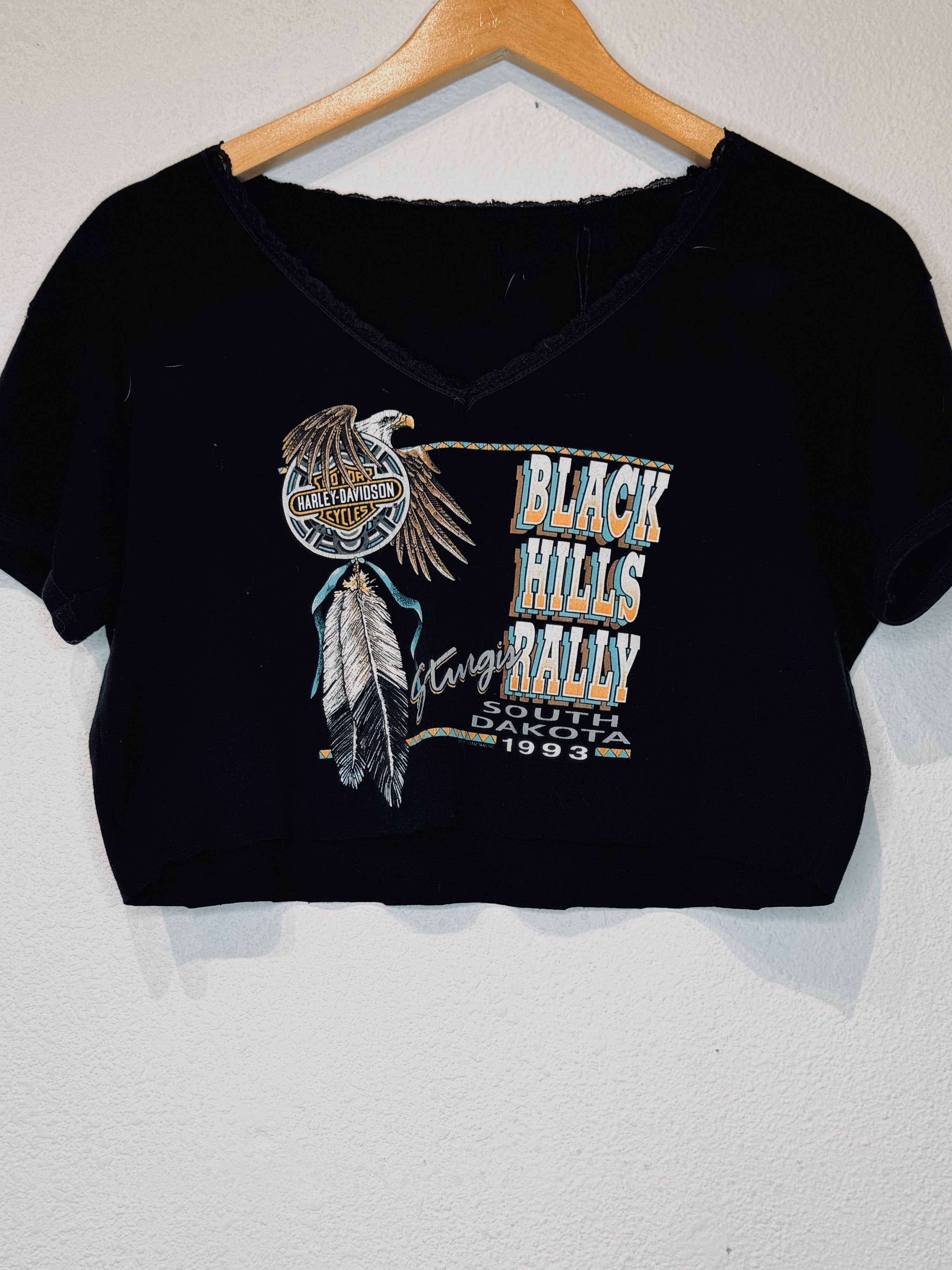 Black Hills Sturgis '93 Harley Vintage Crop Tee