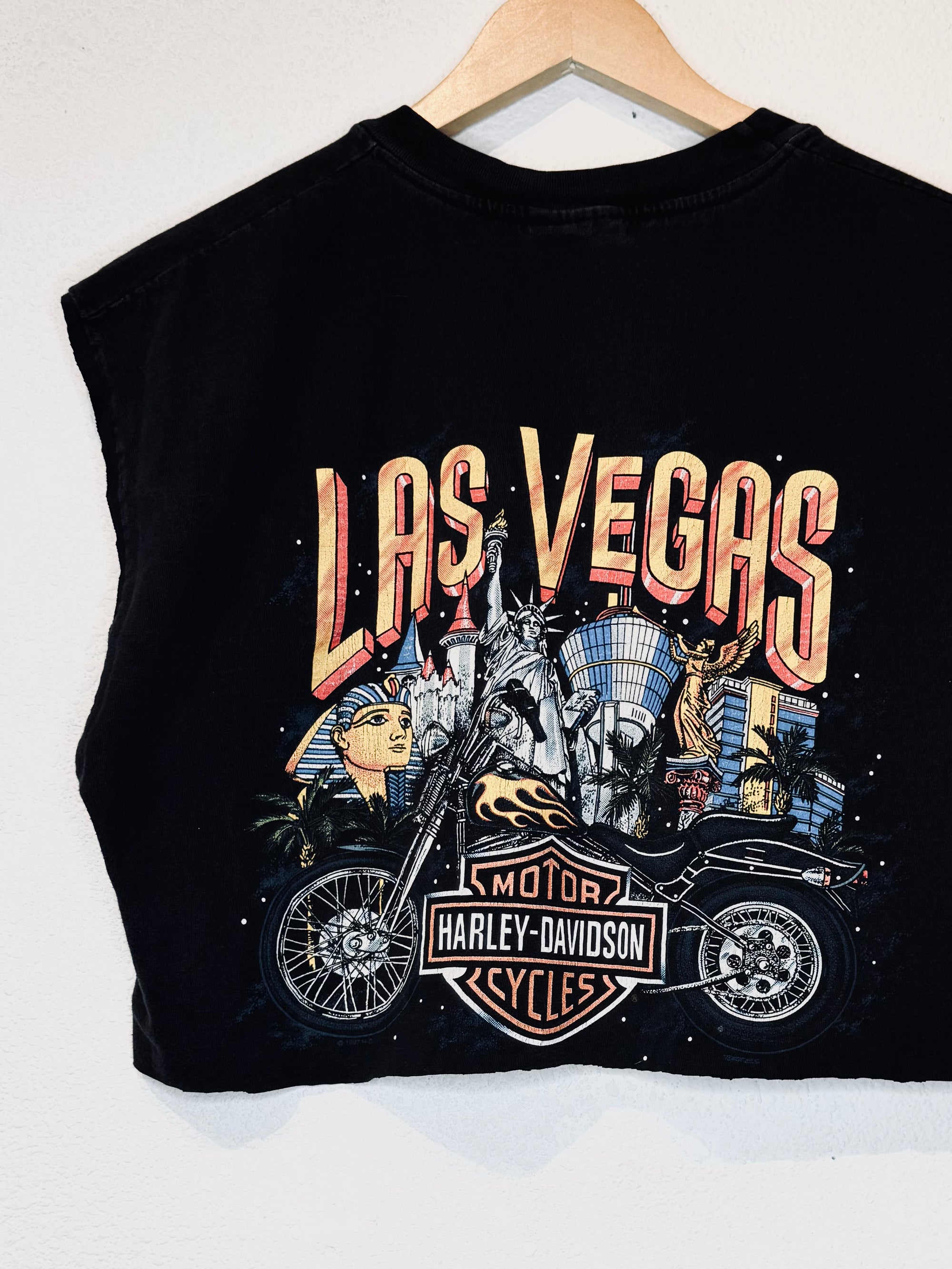 Vegas Harley Vintage Crop Tank