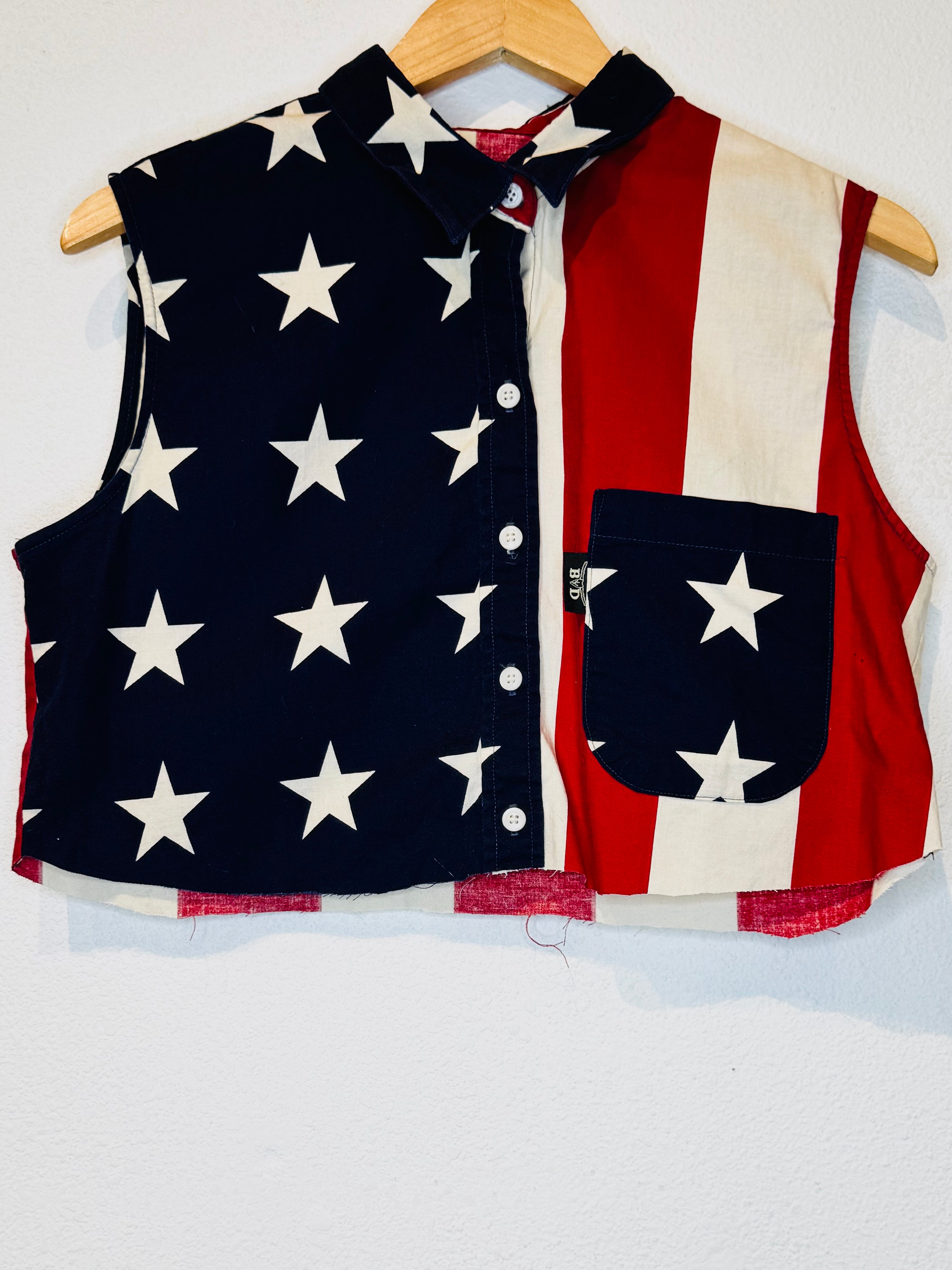 Brooks and Dunn Flag Vintage Crop Tank