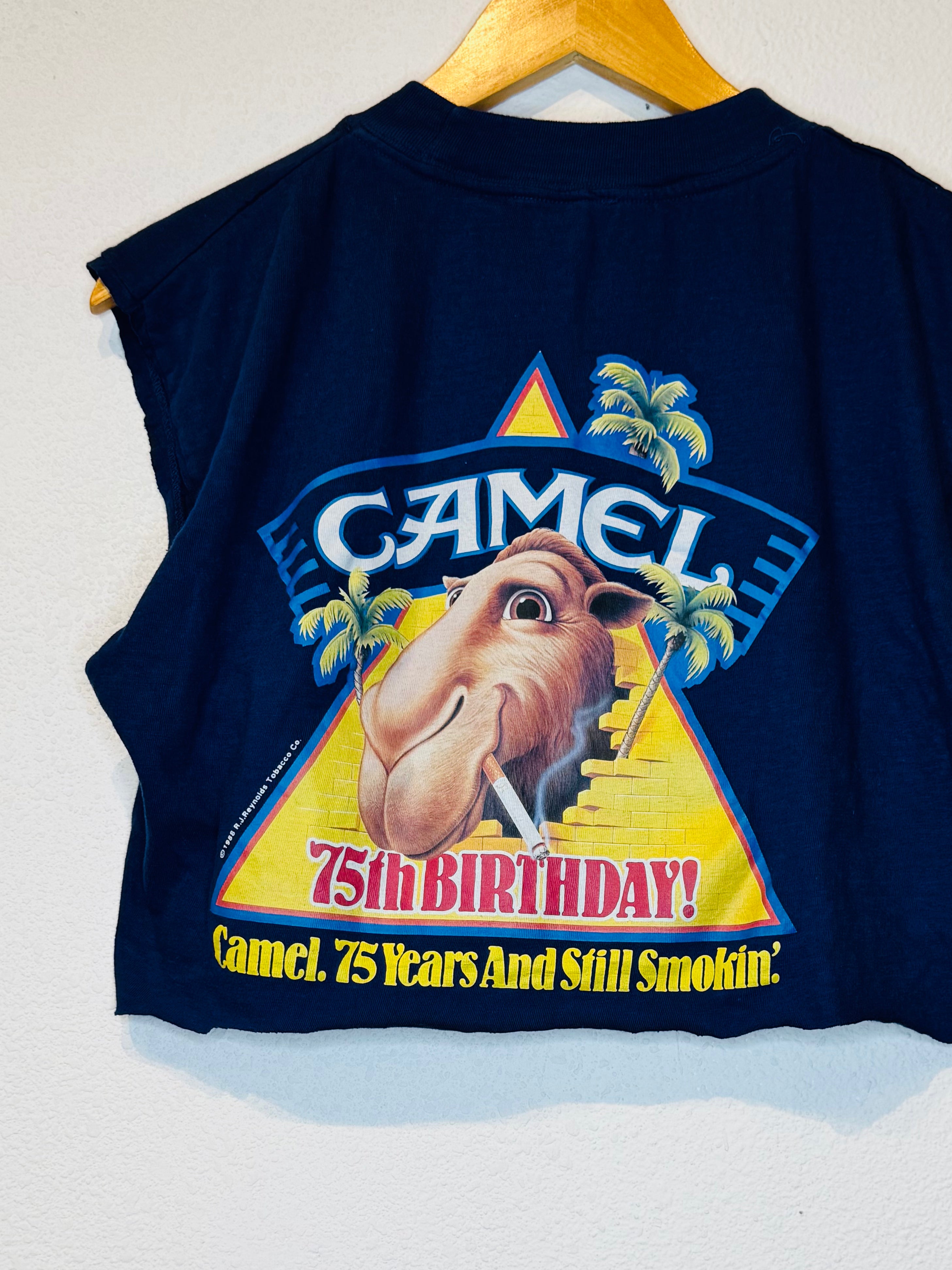Camel Vintage Crop Tank