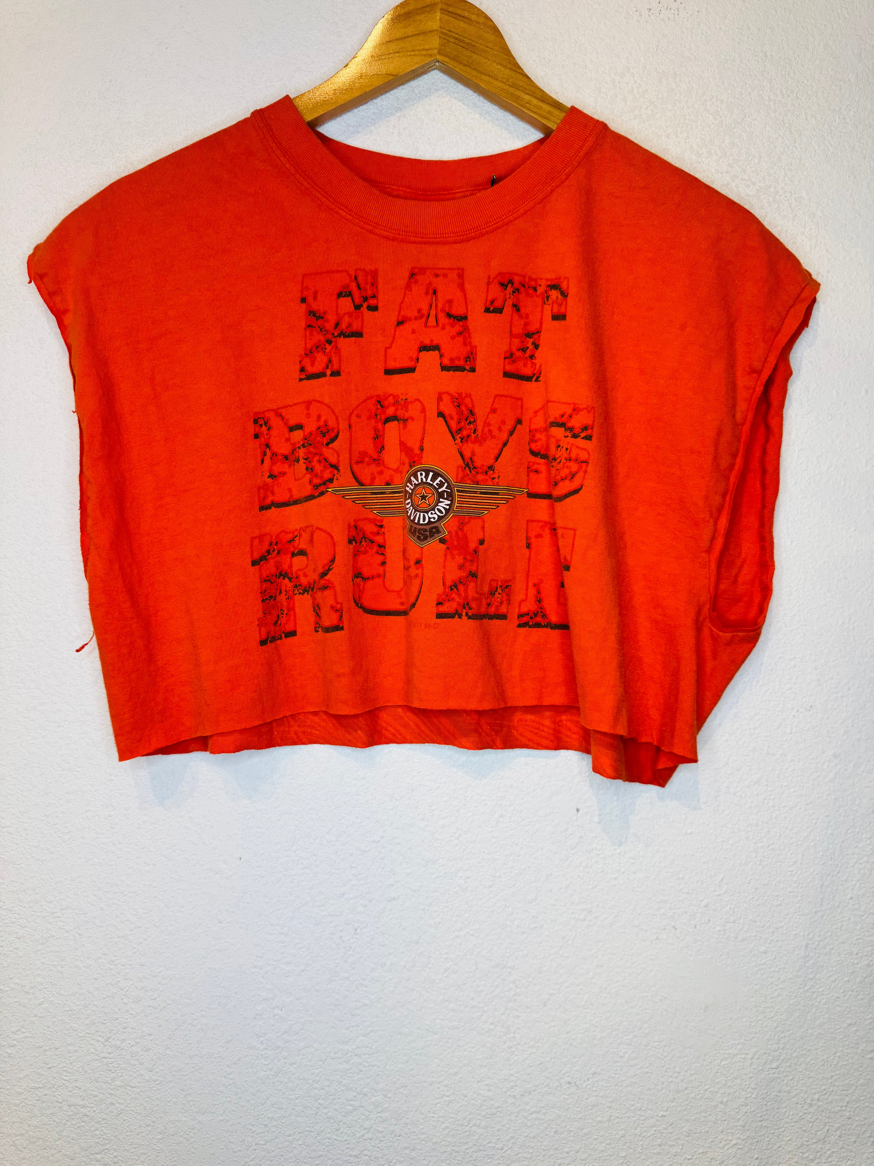 Fat Boy Harley Vintage Crop Tank