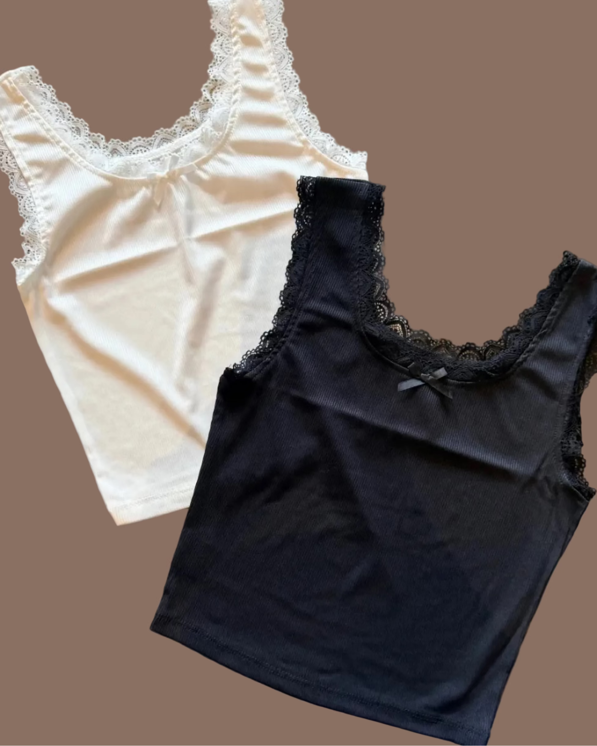 Lace Trim Bow Tank