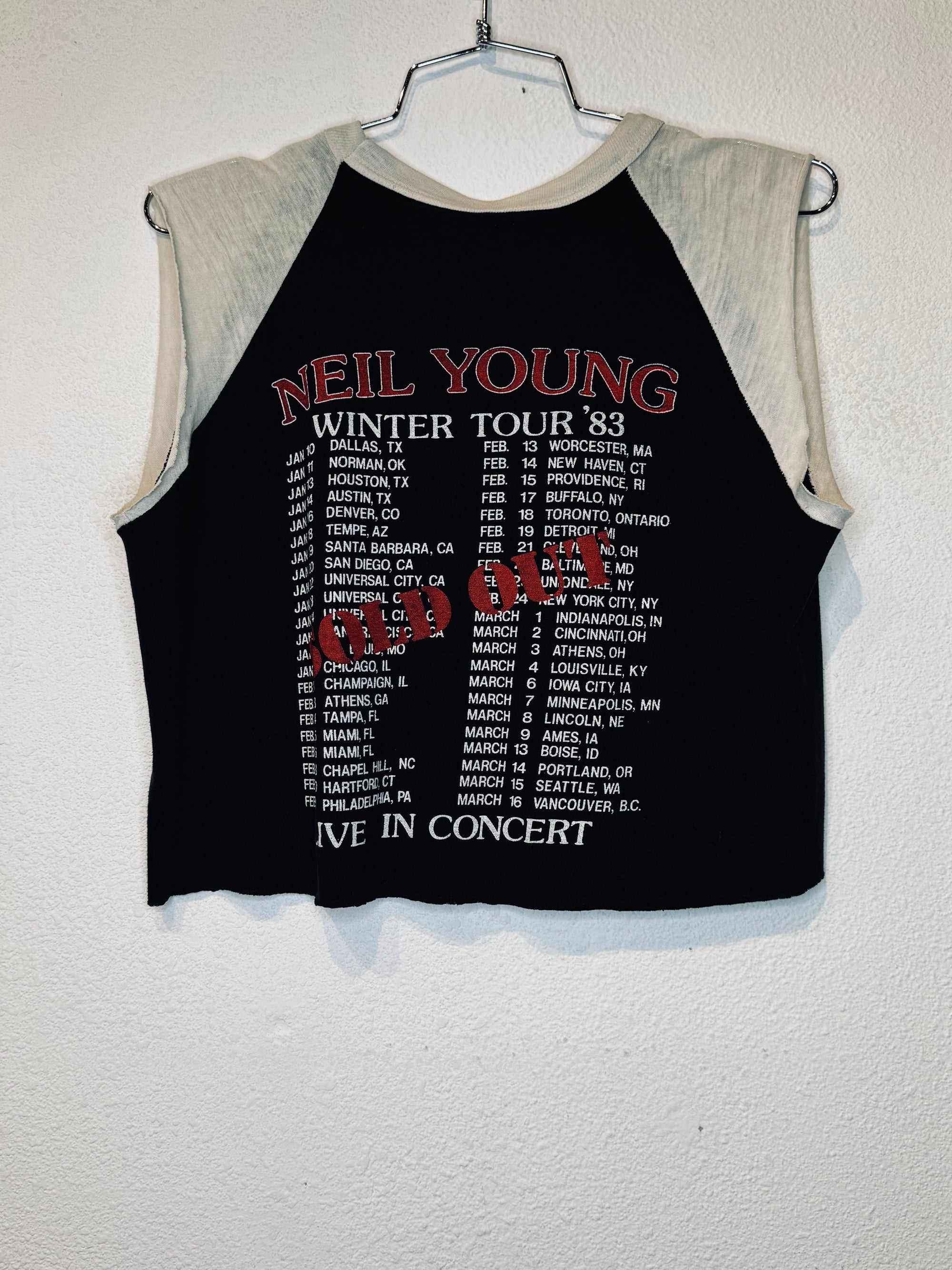 Neil Diamond Tour '83 Vintage Crop Tank