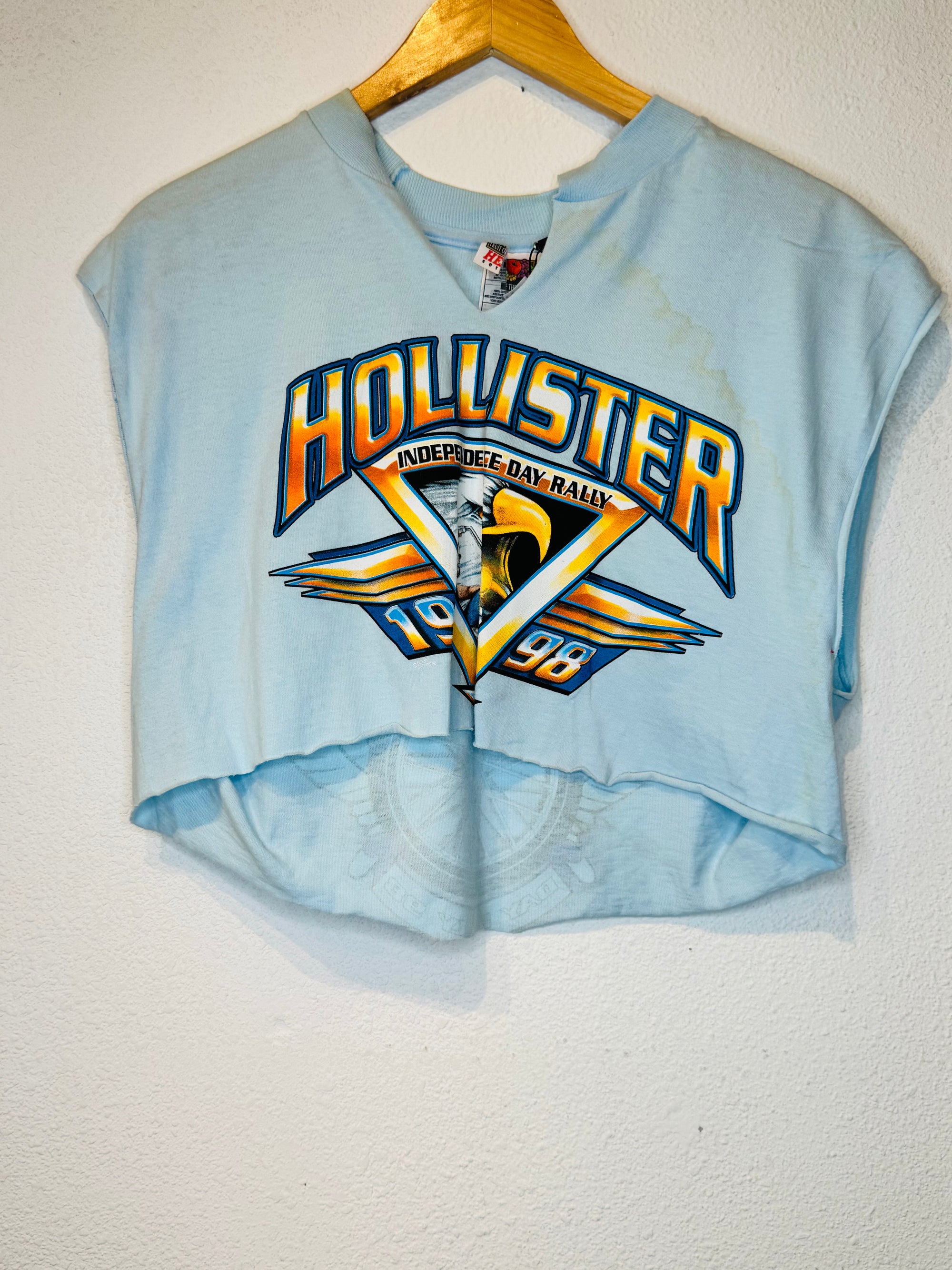 Hollister '98 Blue Vintage Crop Tank