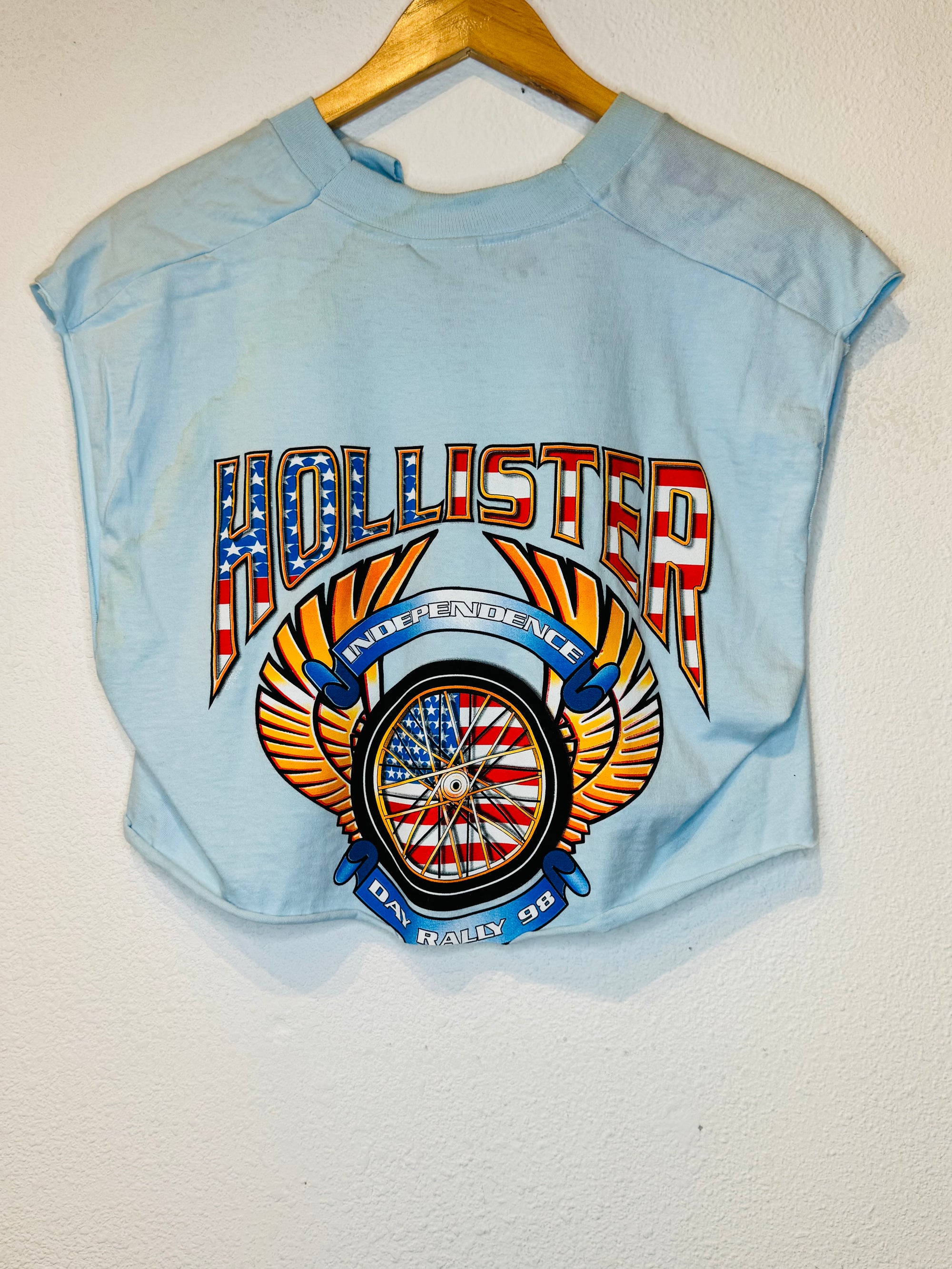 Hollister '98 Blue Vintage Crop Tank