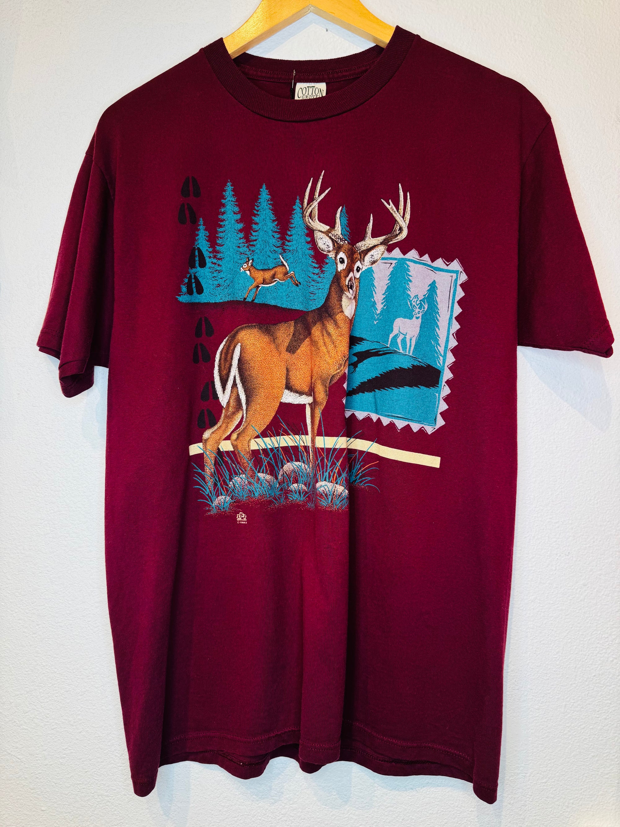 Deer Prints Vintage Tee