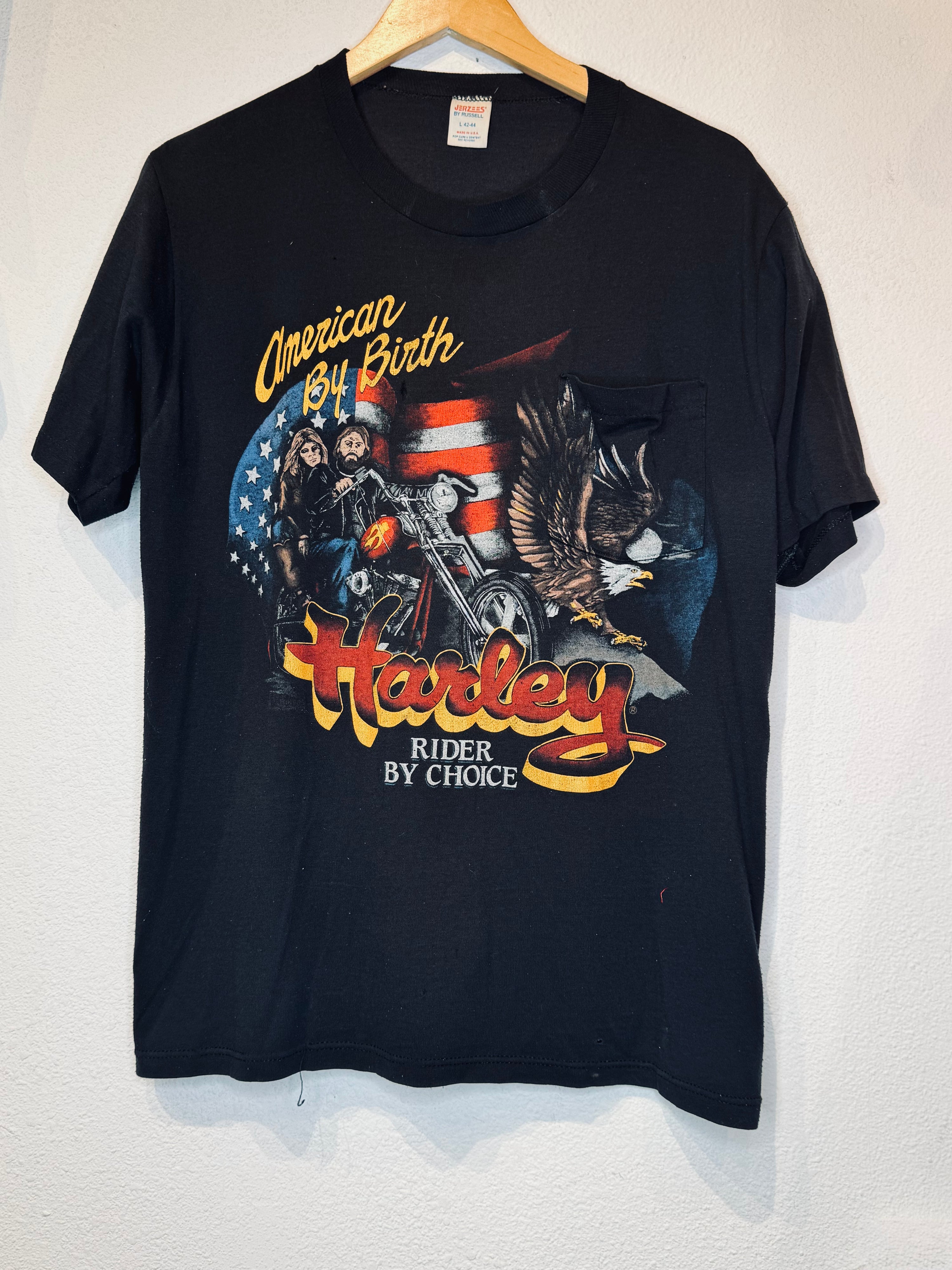 American by Birth Harley Vintage Tee