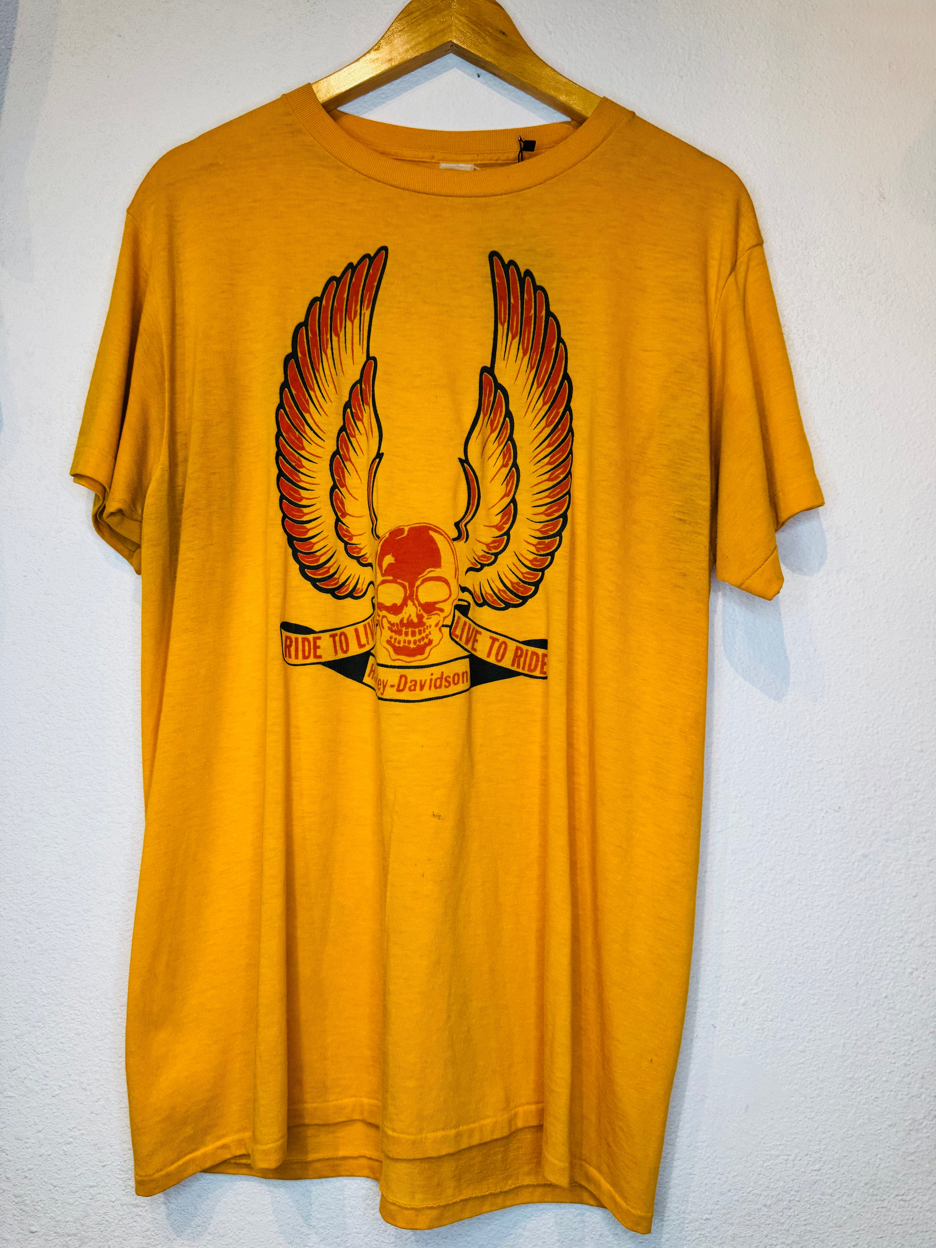 Ride to Live 70s Harley Vintage Tee