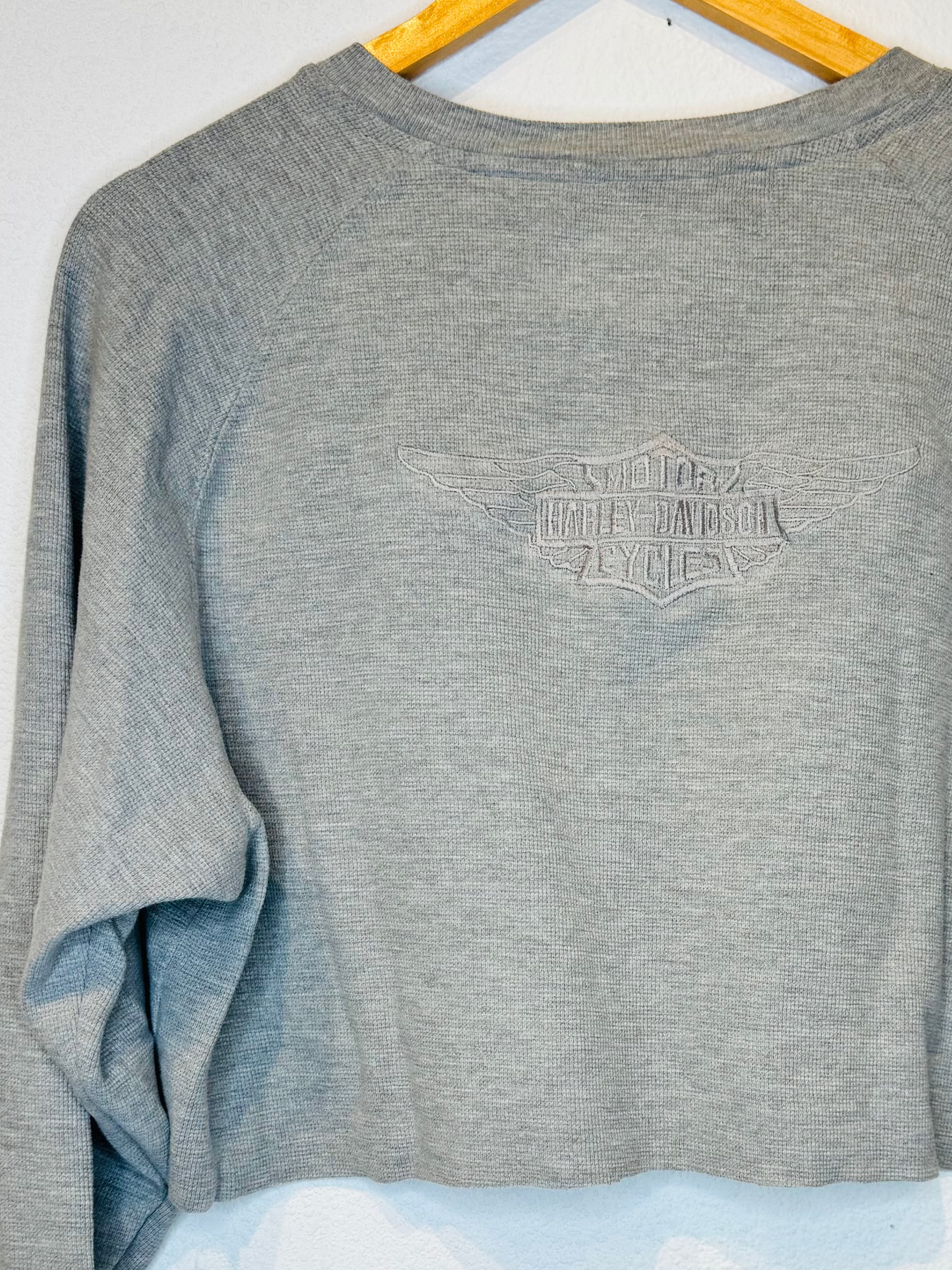 Embroidered Pocket Harley Crop Thermal