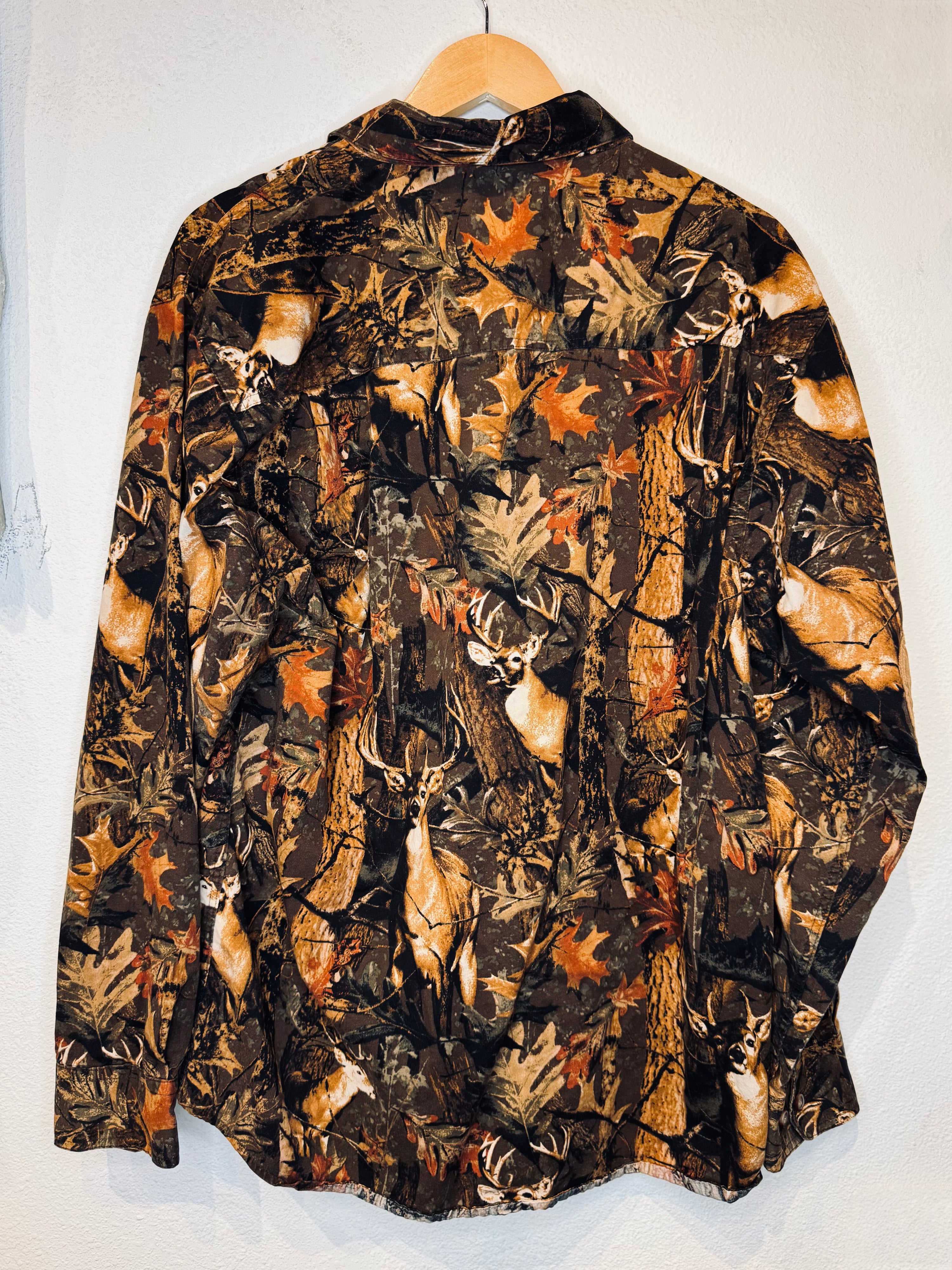 Deer Camo Vintage Button Up