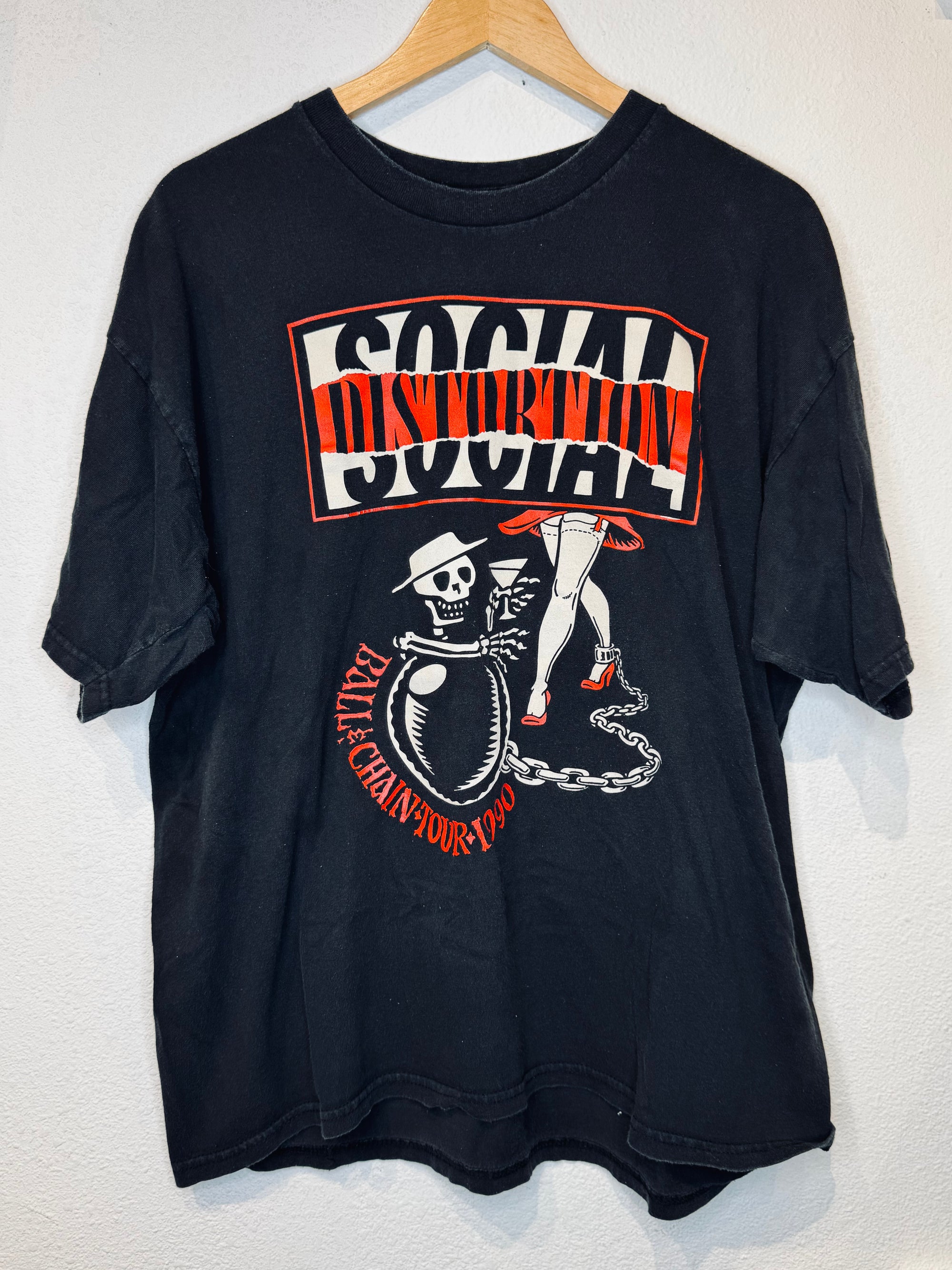 Social Distortion Ball and Chain 1990 Vintage Tee
