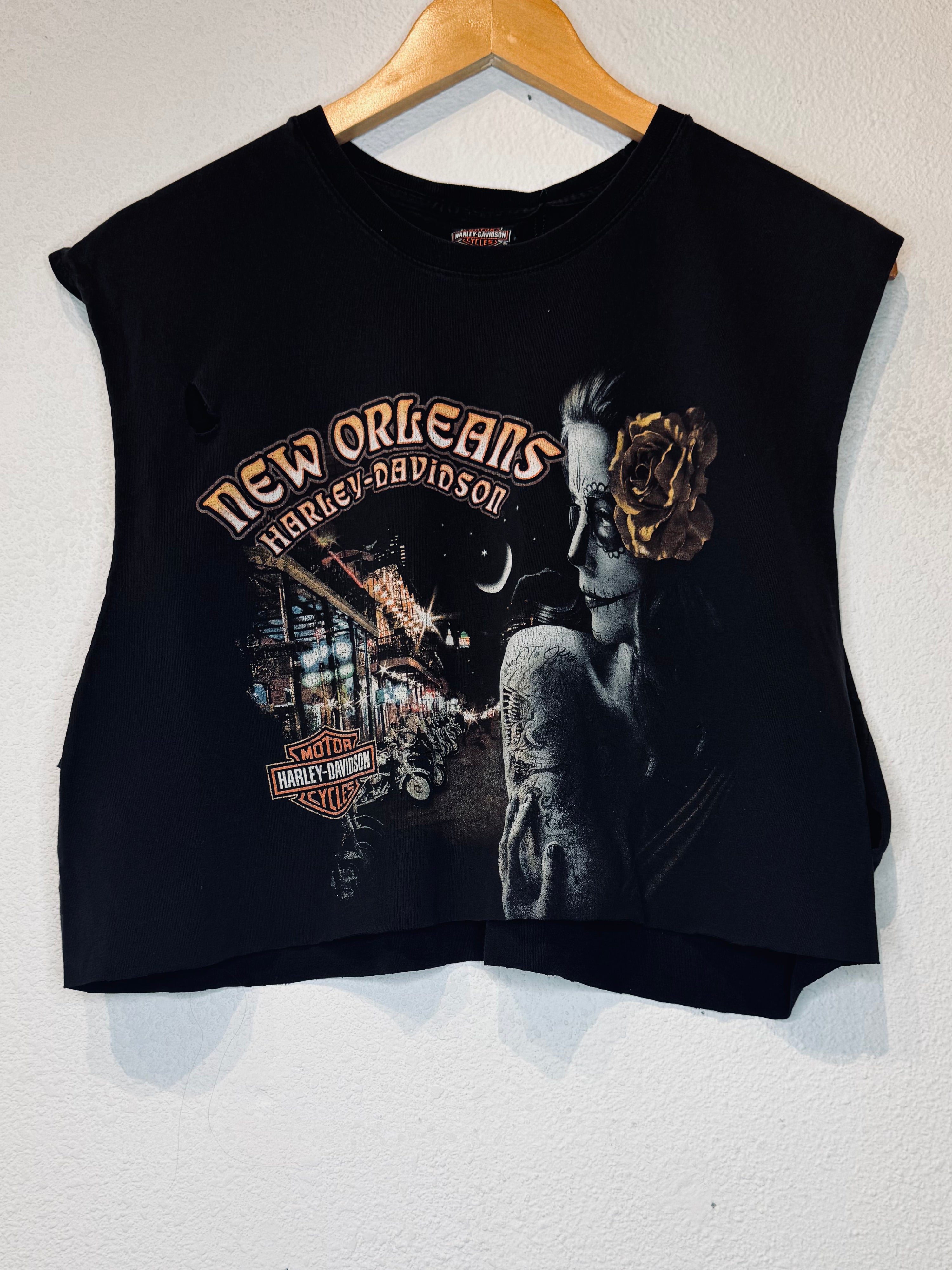 New Orleans Harley Vintage Crop Tank