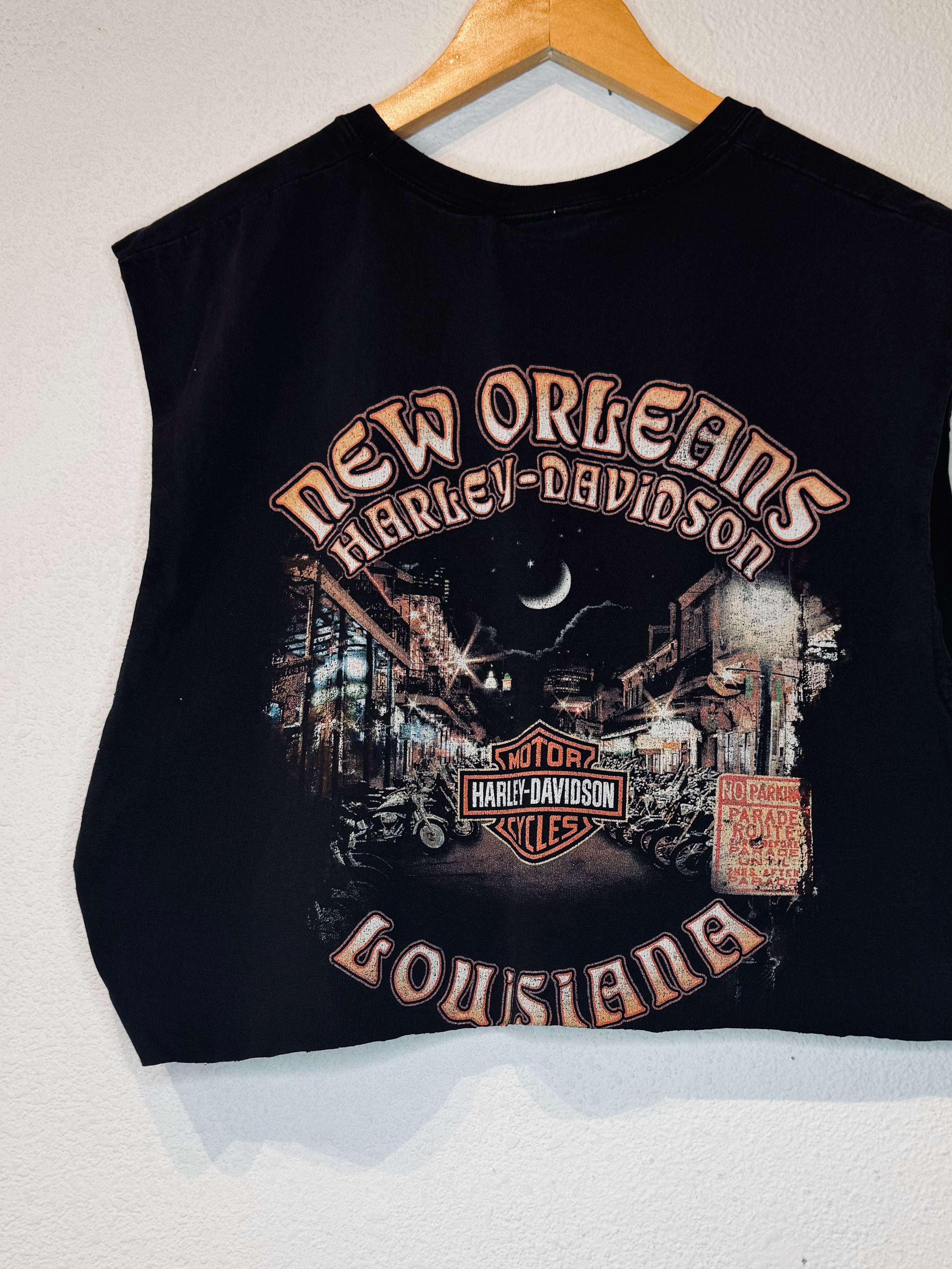 New Orleans Harley Vintage Crop Tank