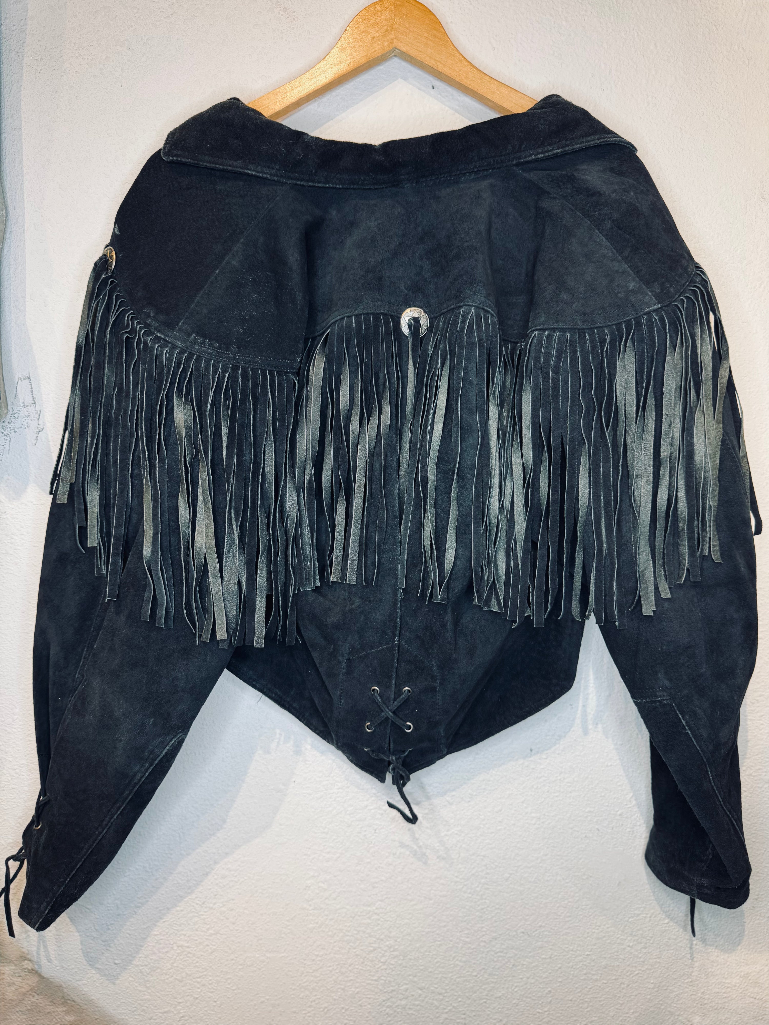 Concho Suede Fringe Vintage Jacket