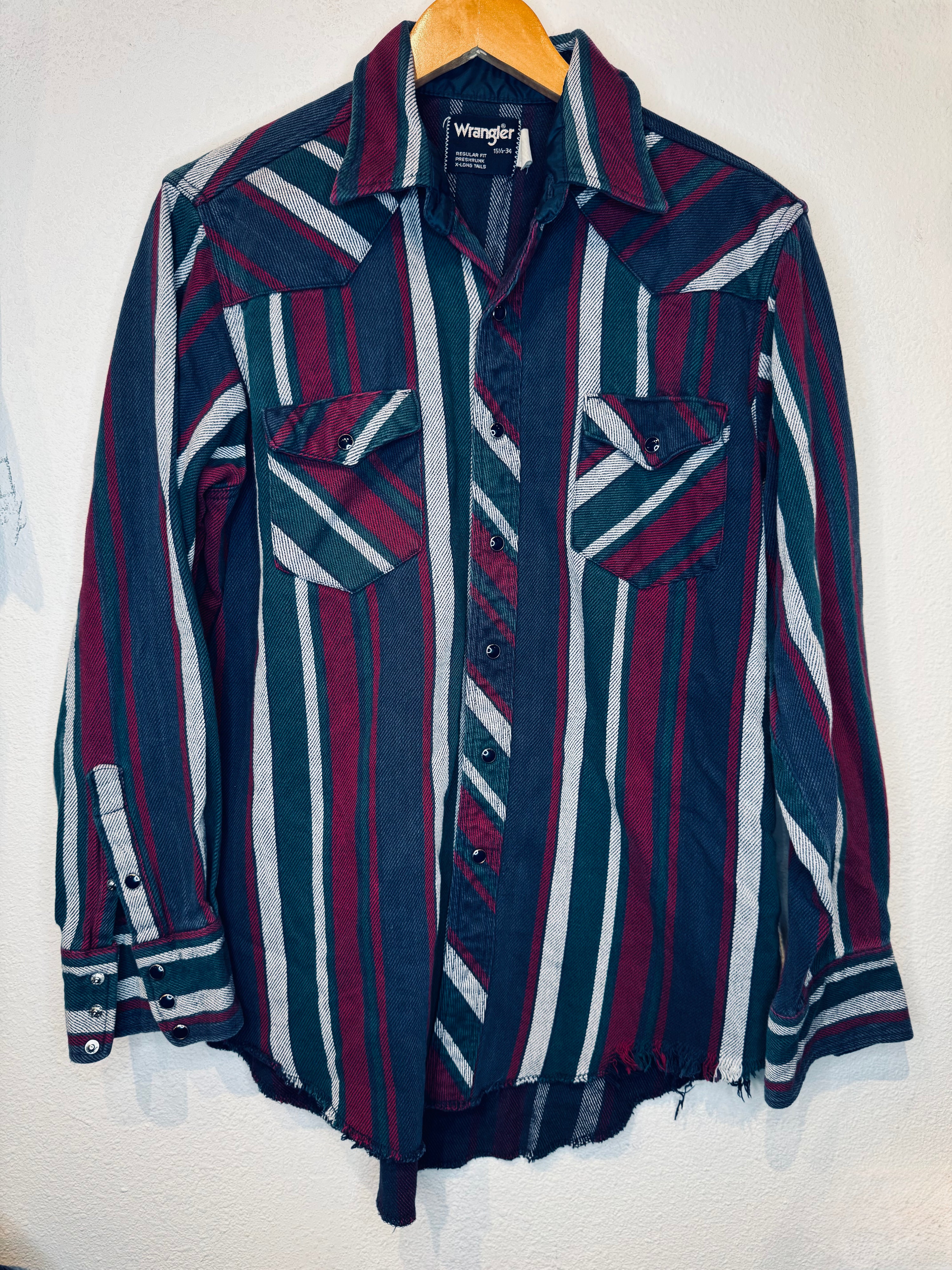 Wrangler Stripe Vintage Pearl Snap