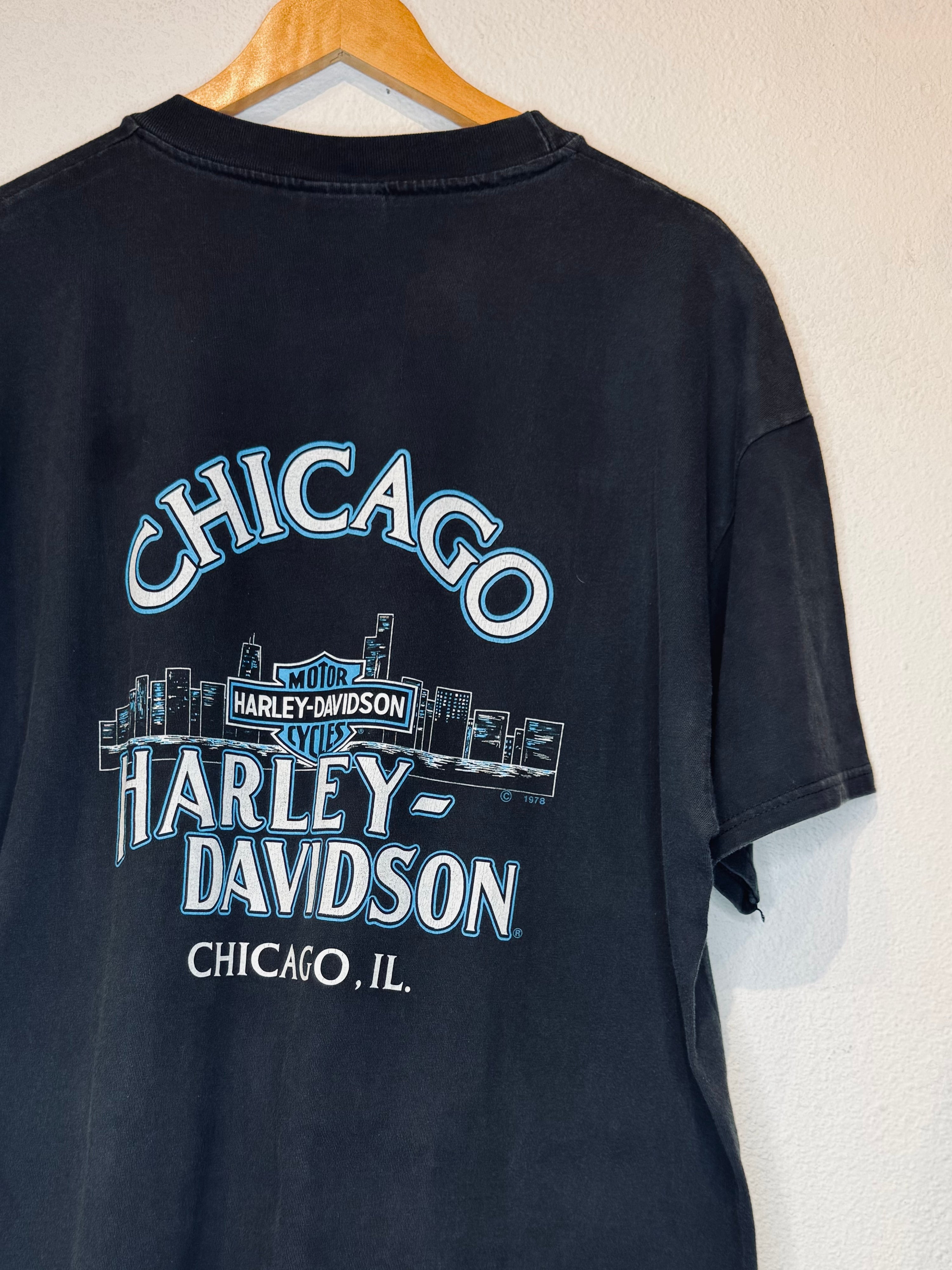 Chicago Harley Vintage Tee