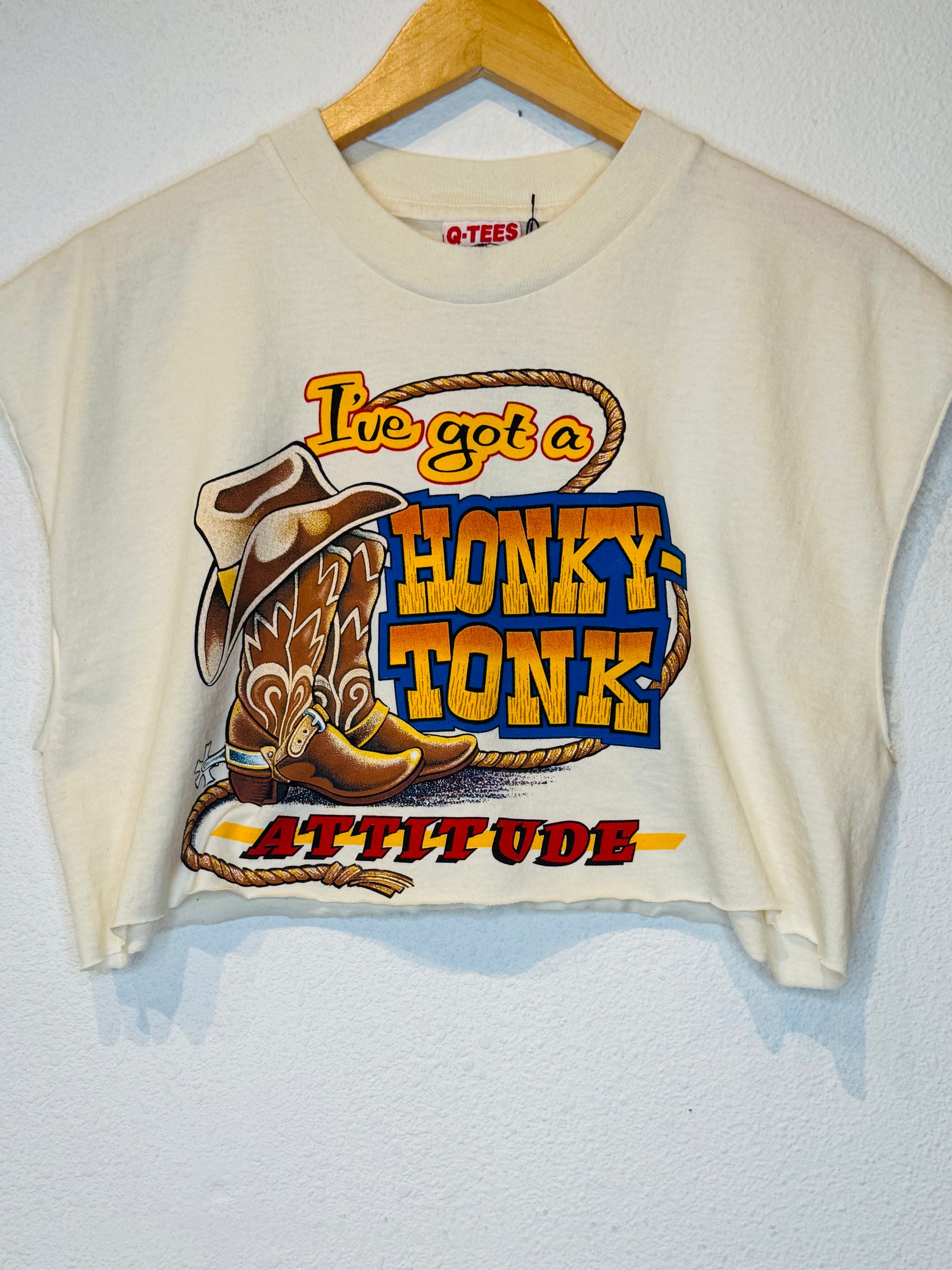Honky Tonk Vintage Crop Tank