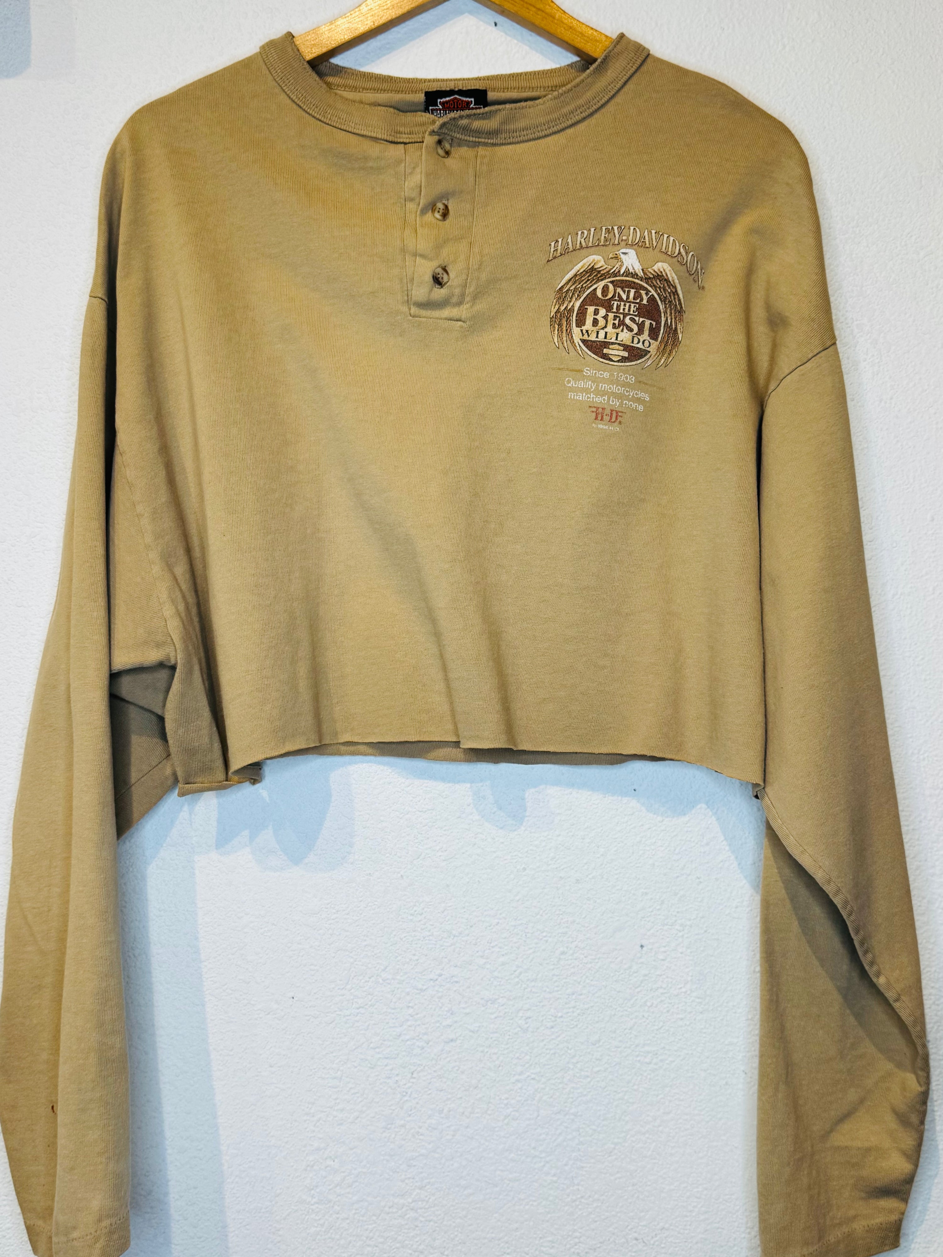 Only the Best Harley Vintage Crop Long Sleeve