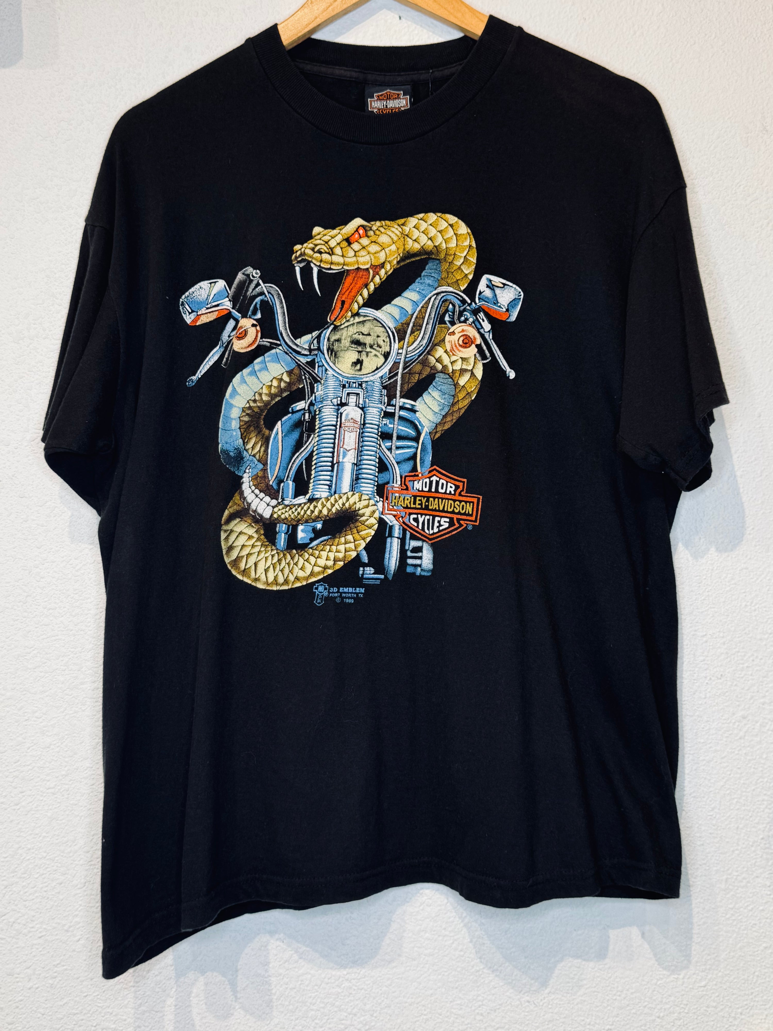3D Emblem '89 Snake Harley Vintage Tee
