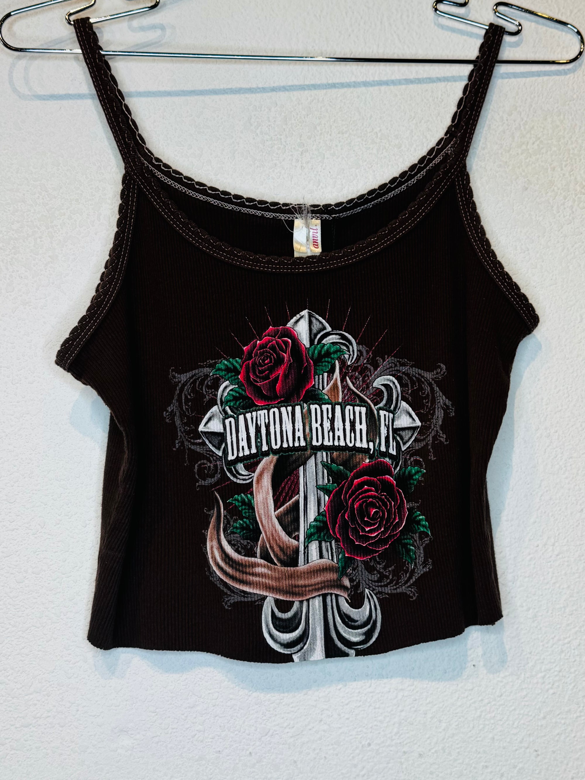 Daytona Beach Biker Vintage Crop Tank