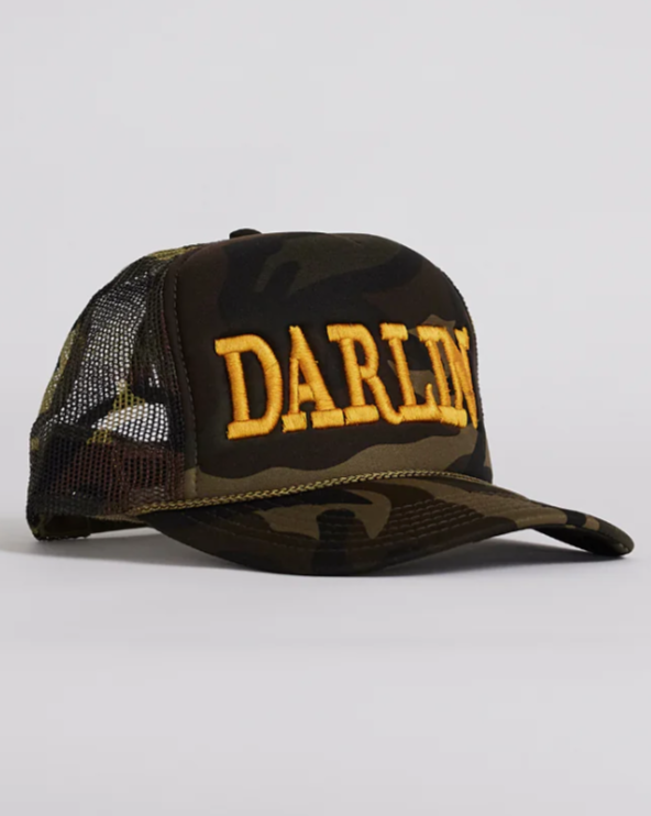 DARLIN' Camo Trucker Hat