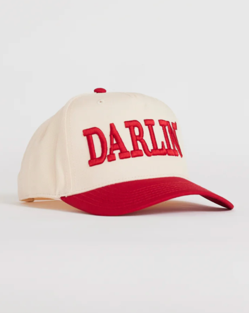 DARLIN' Snapback - Cream/Red