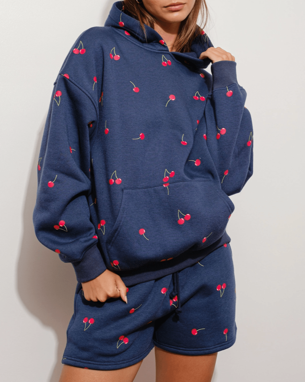 Cherry Sweat Set - Burnout