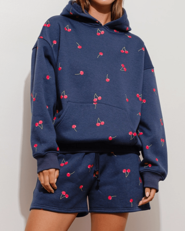 Cherry Sweat Set - Burnout