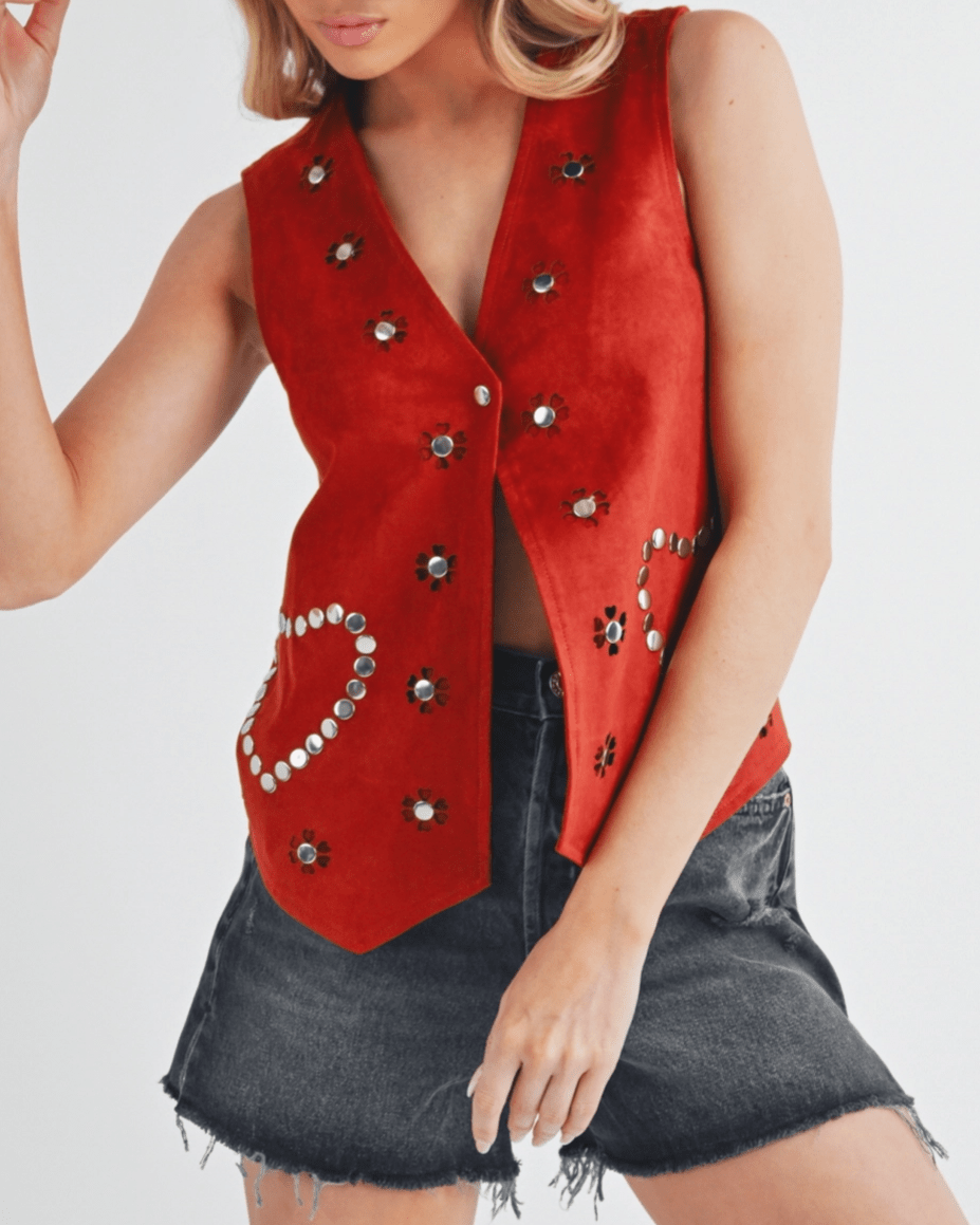 Lover Vest - Red - Burnout