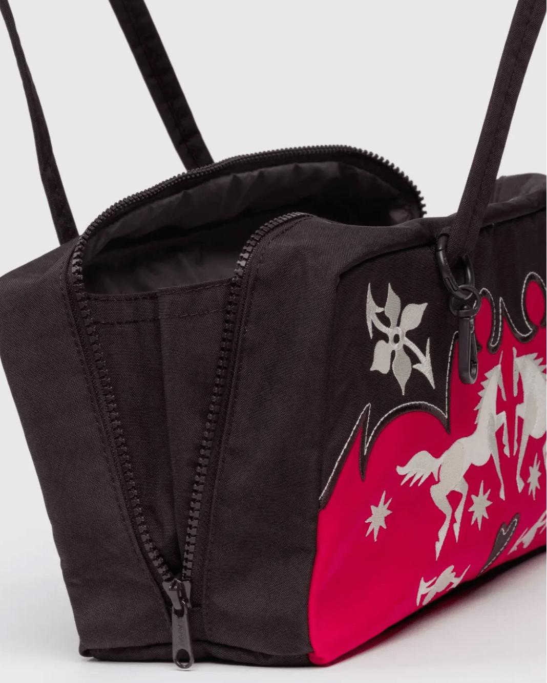 Nylon Bowler Bag - Western Appliqué - Burnout