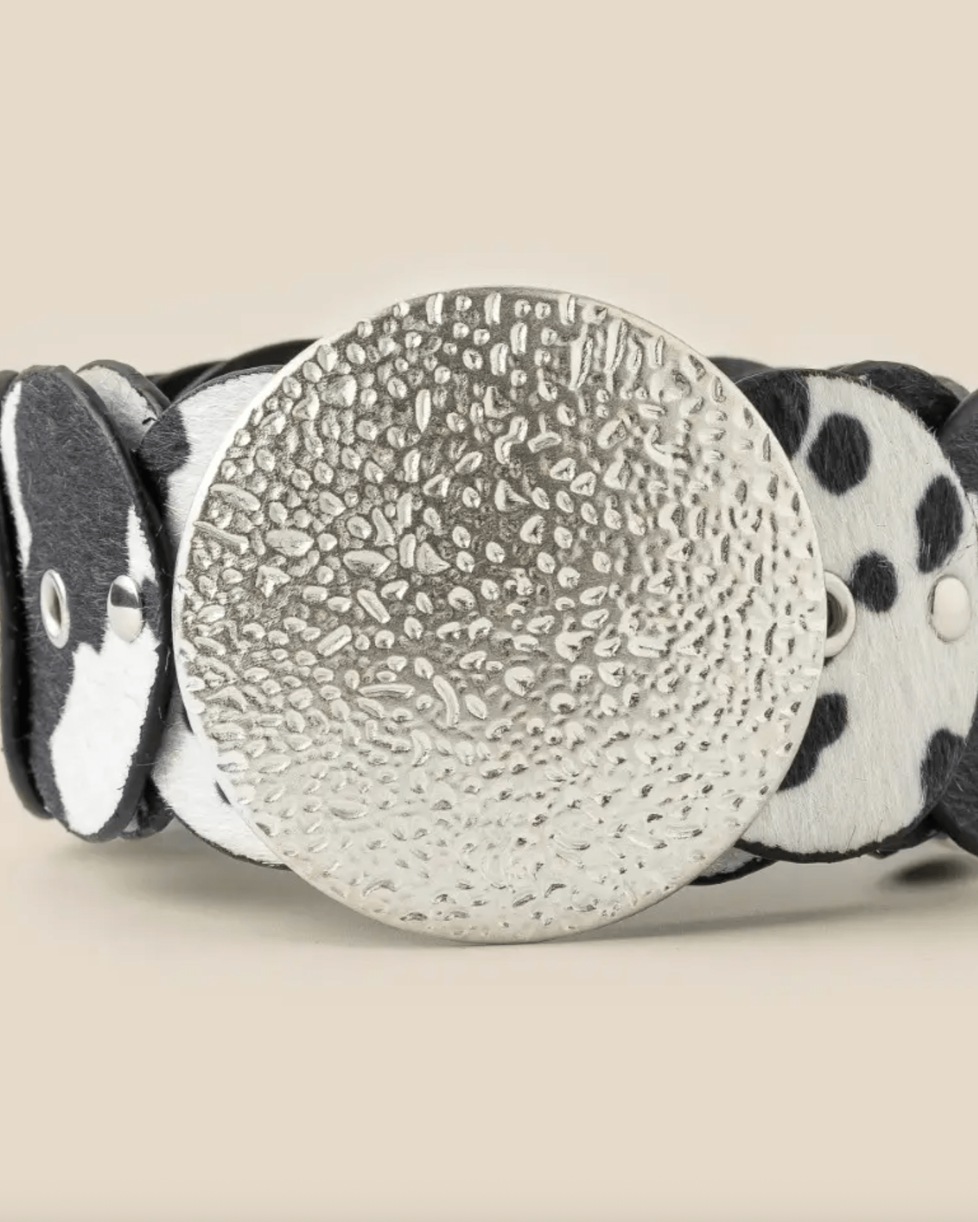 Cowhide Disc Linked Belt - Burnout