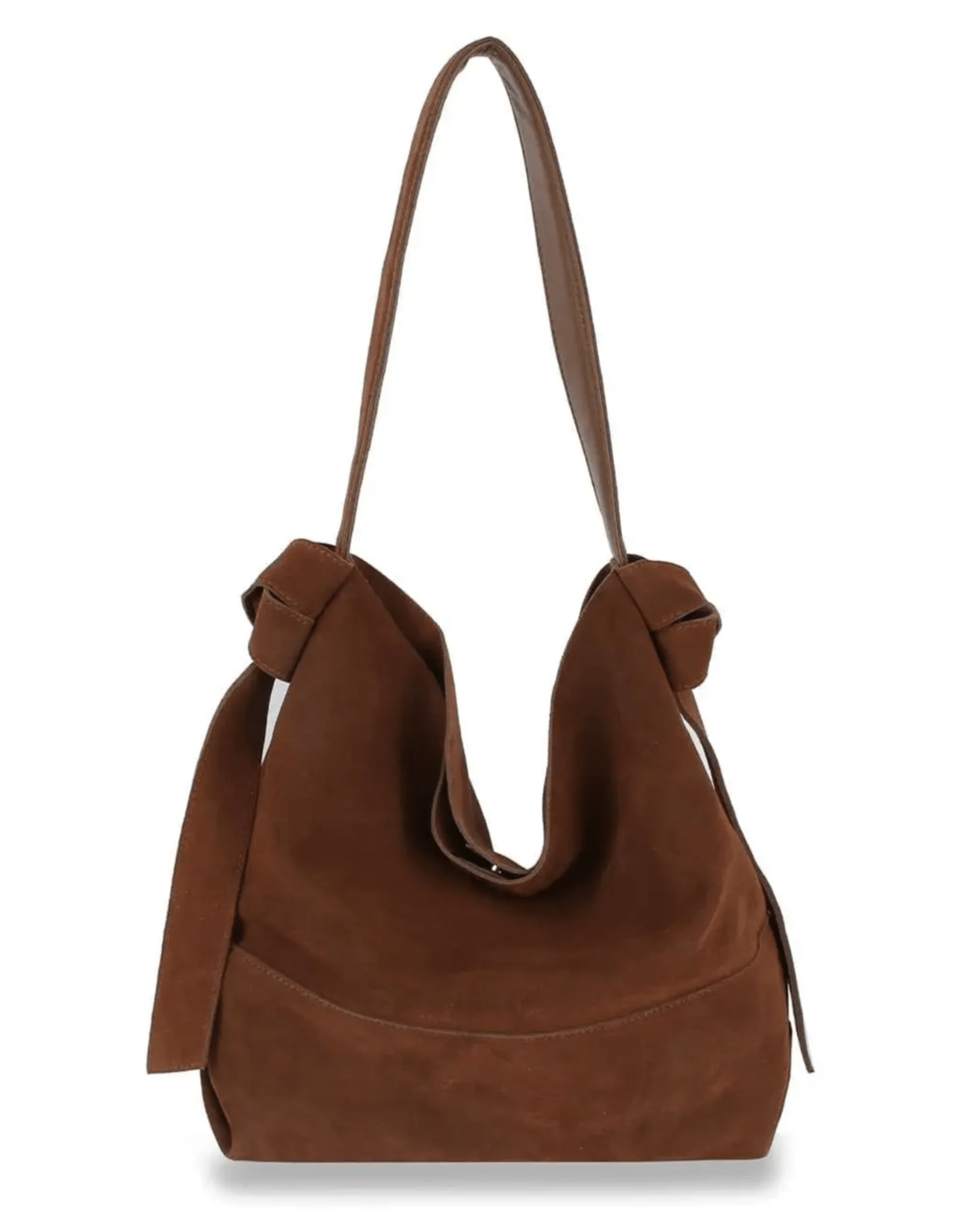 Suede Knot Tote Bag - Burnout