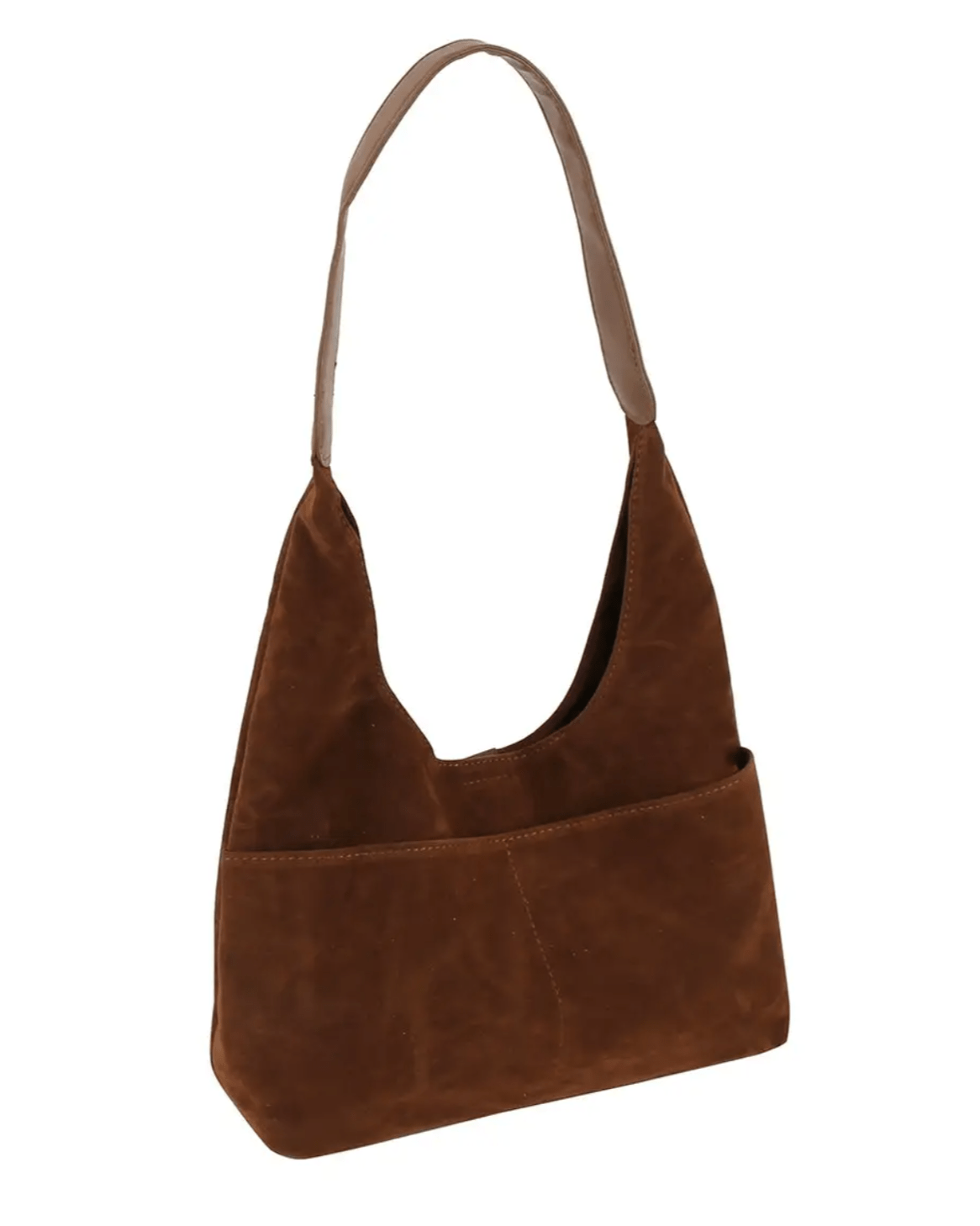 Suede Shoulder Bag - Burnout