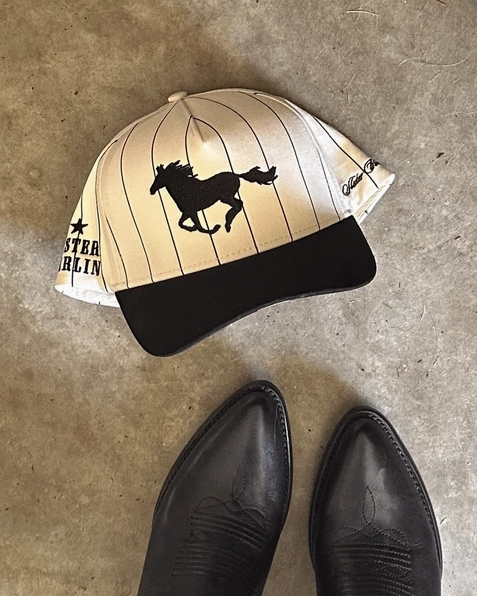 Pinstripe Mustang Snapback Hat