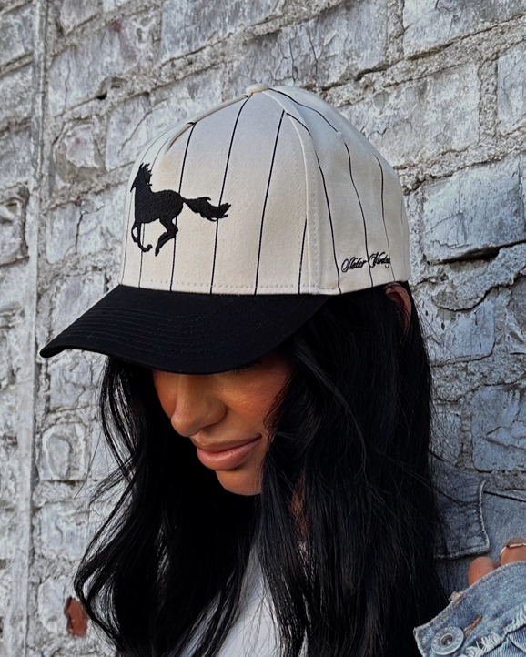 Pinstripe Mustang Snapback Hat