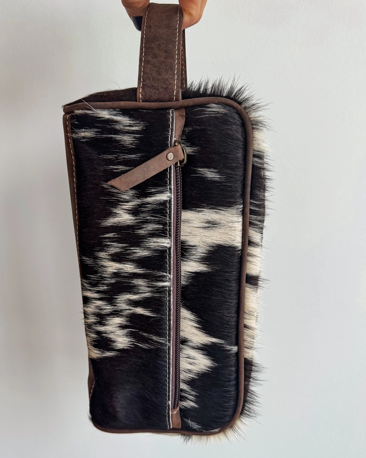 Cowhide Toiletry Travel Bag
