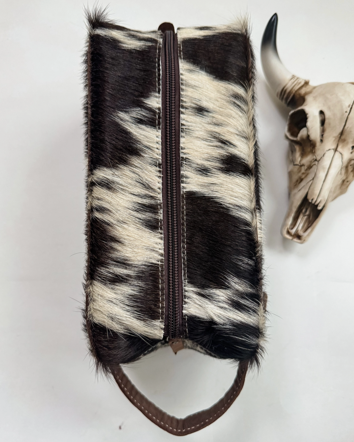 Cowhide Toiletry Travel Bag