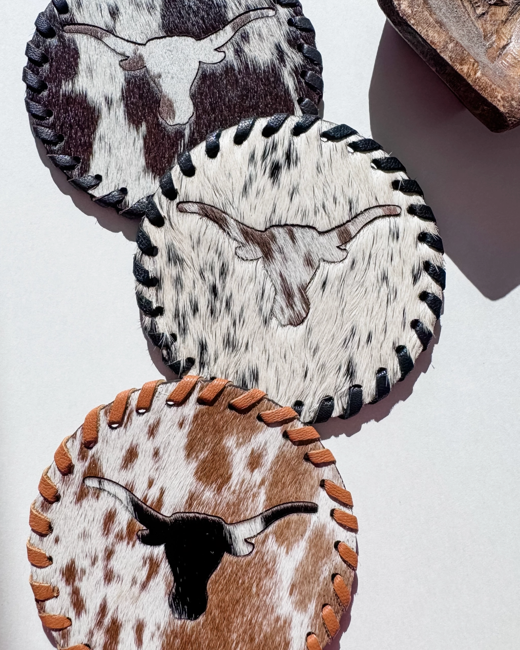 Genuine Cowhide Leather Coasters