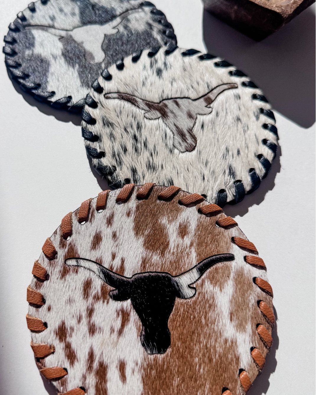 Genuine Cowhide Leather Coasters