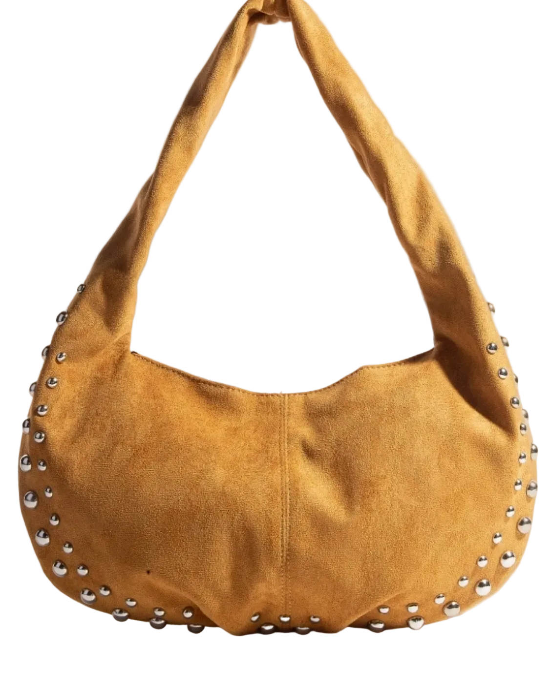 Studded Suede Shoulder Bag