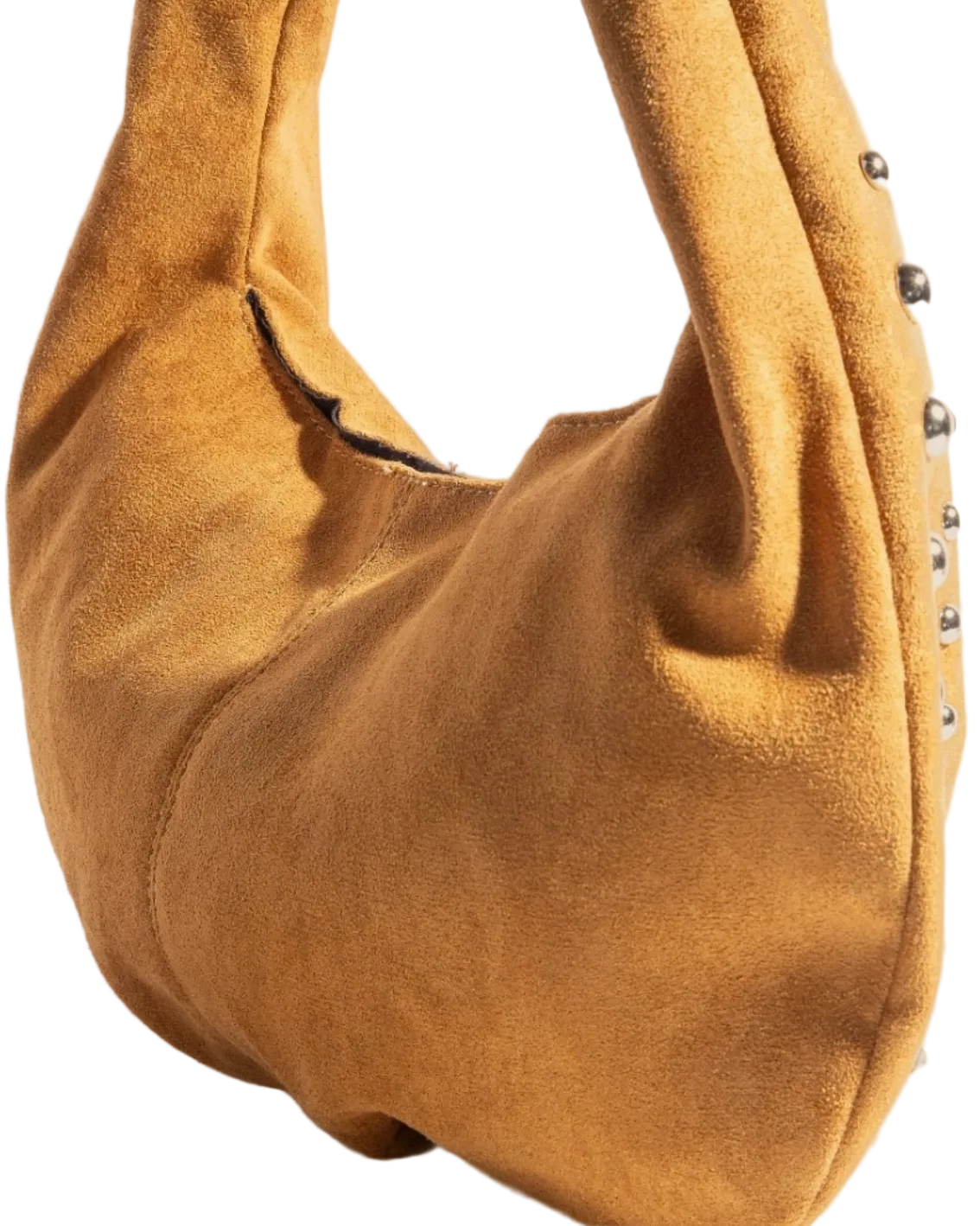 Studded Suede Shoulder Bag